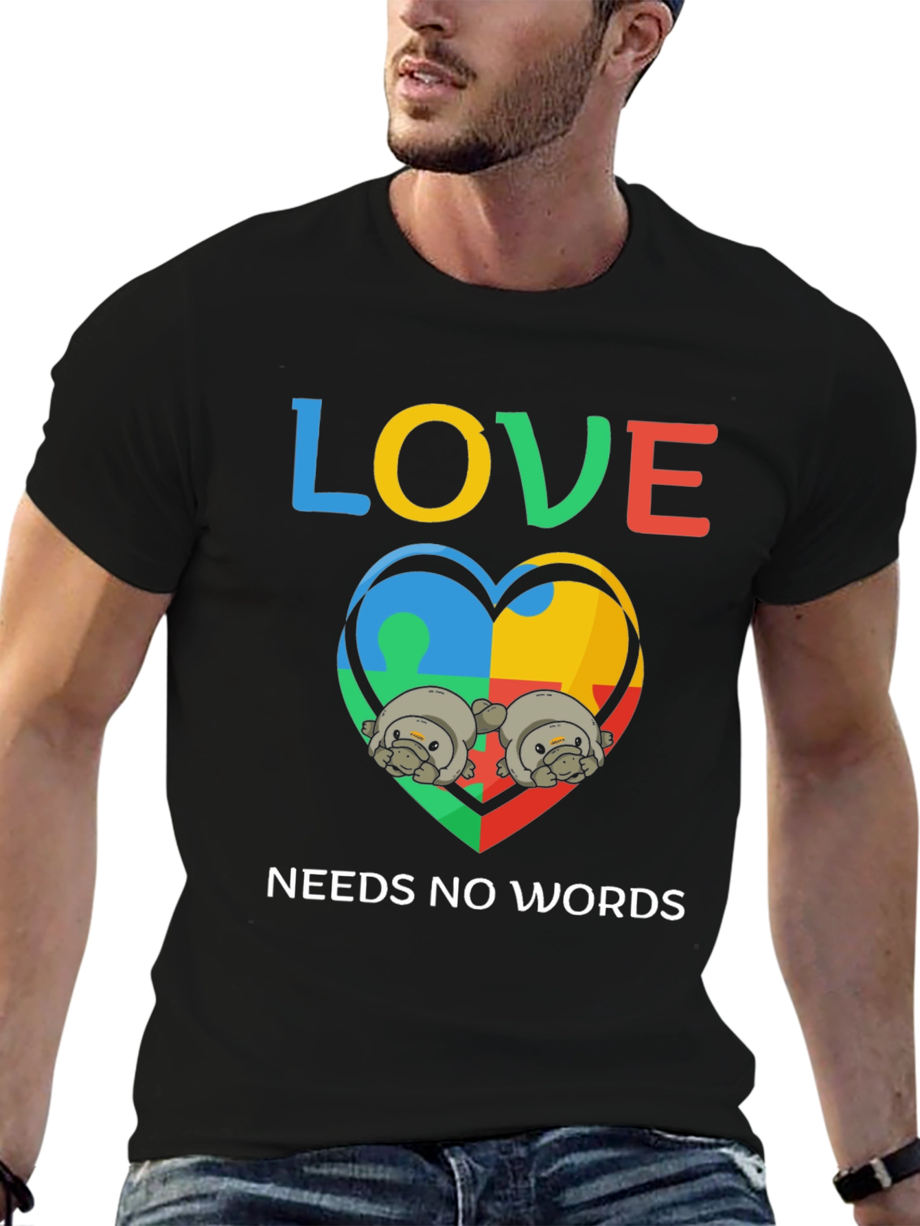 Love Needs No Words Autism Awareness T-Shirt