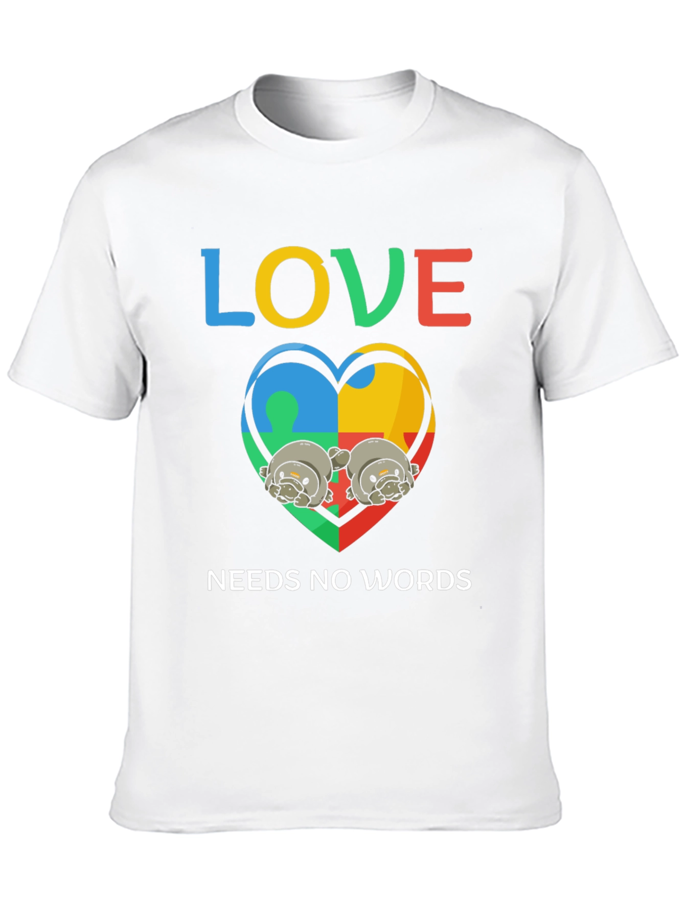 Love Needs No Words Autism Awareness T-Shirt