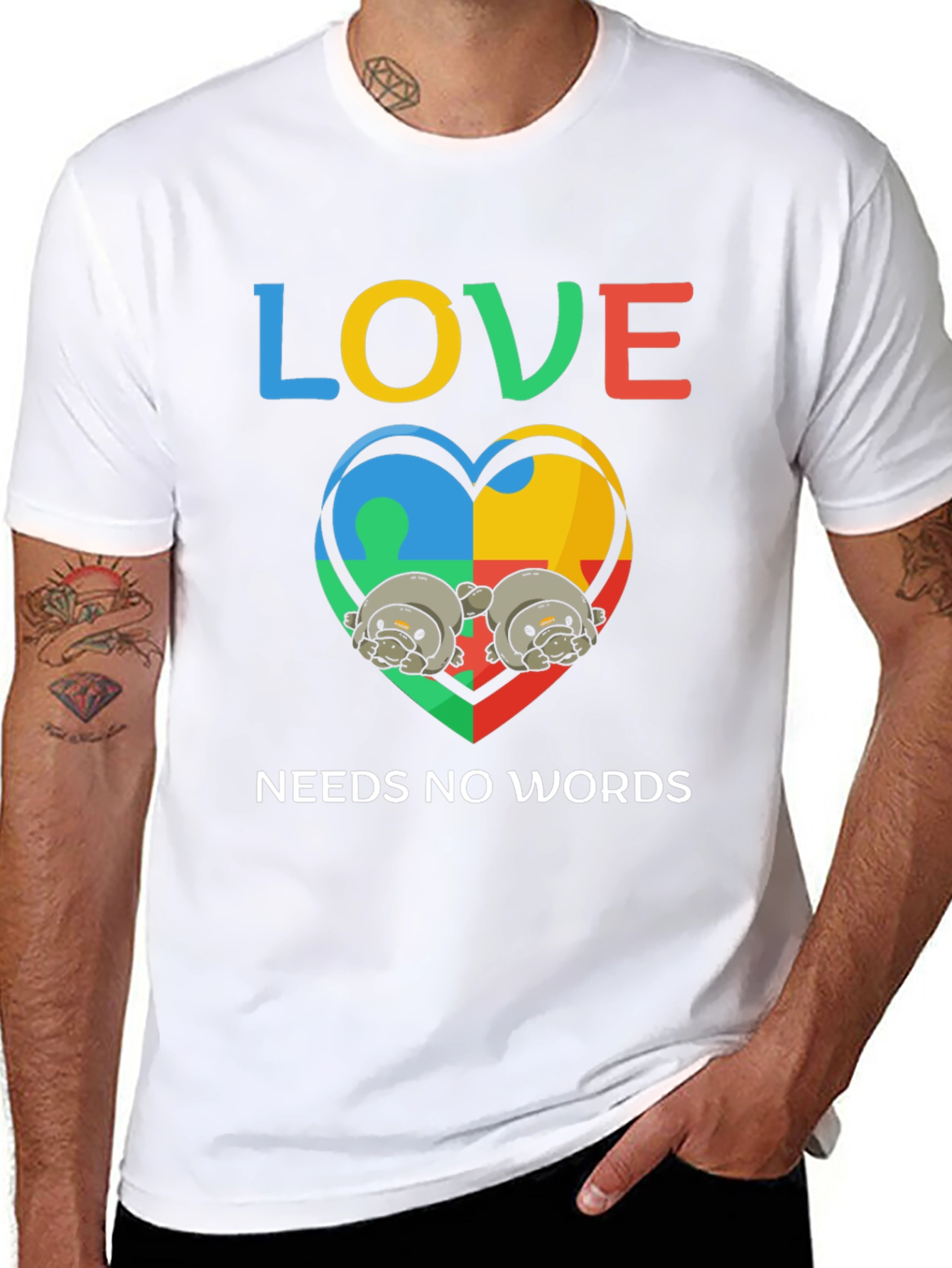 Love Needs No Words Autism Awareness T-Shirt