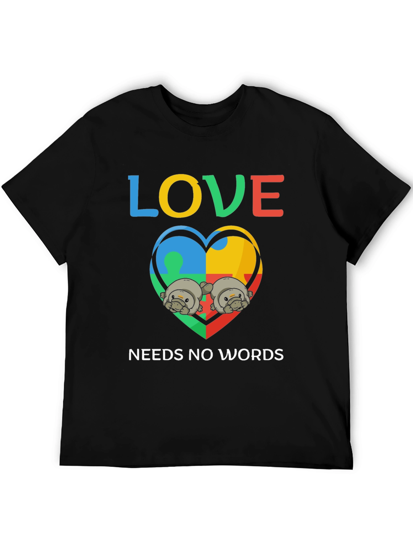 Love Needs No Words Autism Awareness T-Shirt