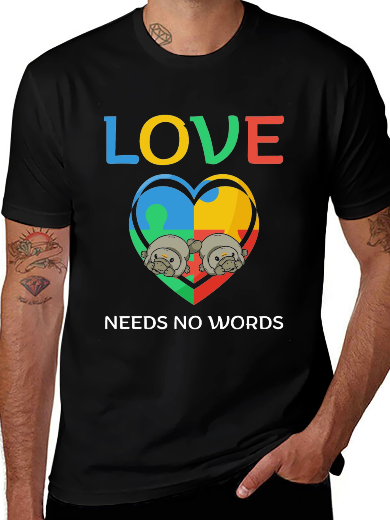 Love Needs No Words Autism Awareness T-Shirt