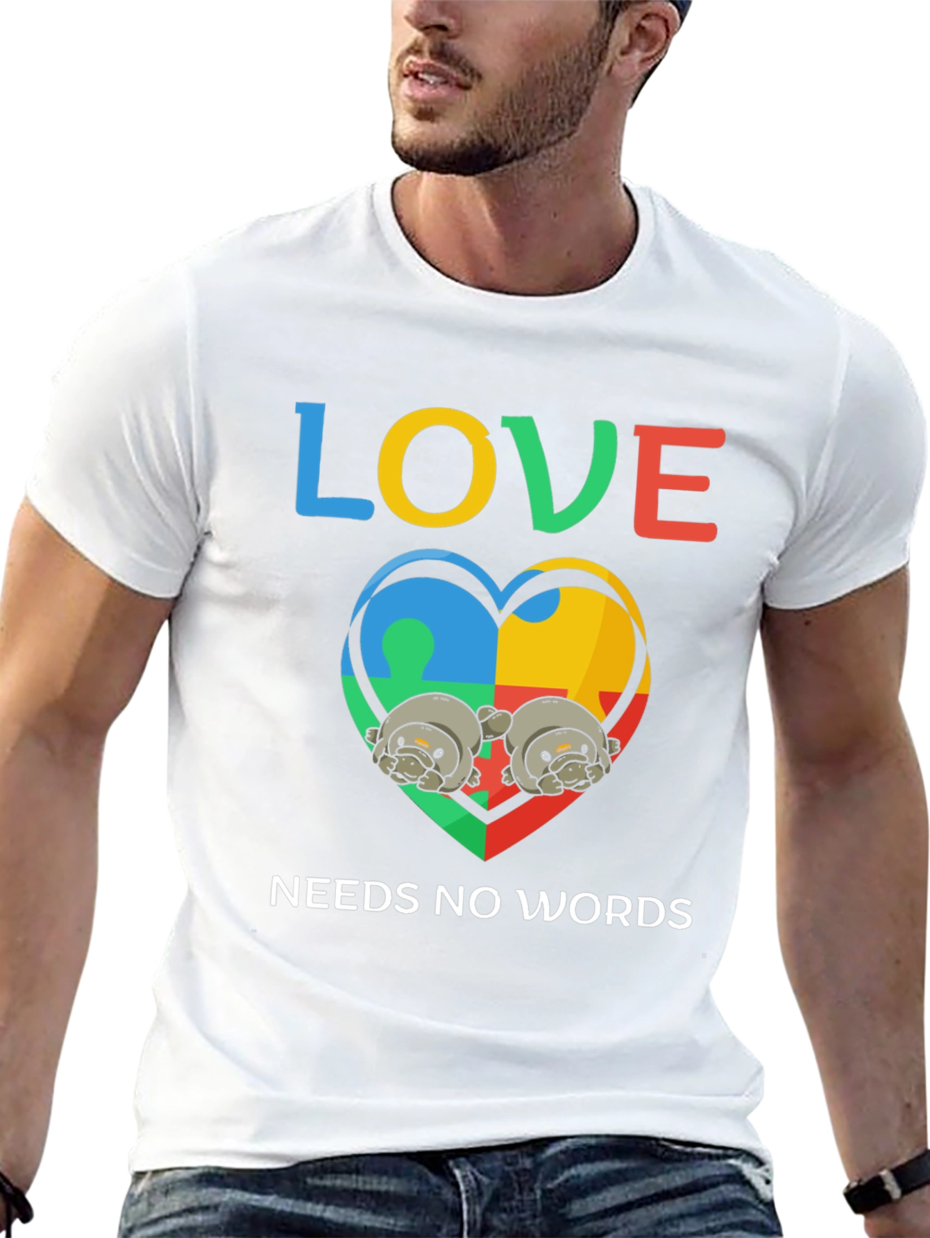 Love Needs No Words Autism Awareness T-Shirt