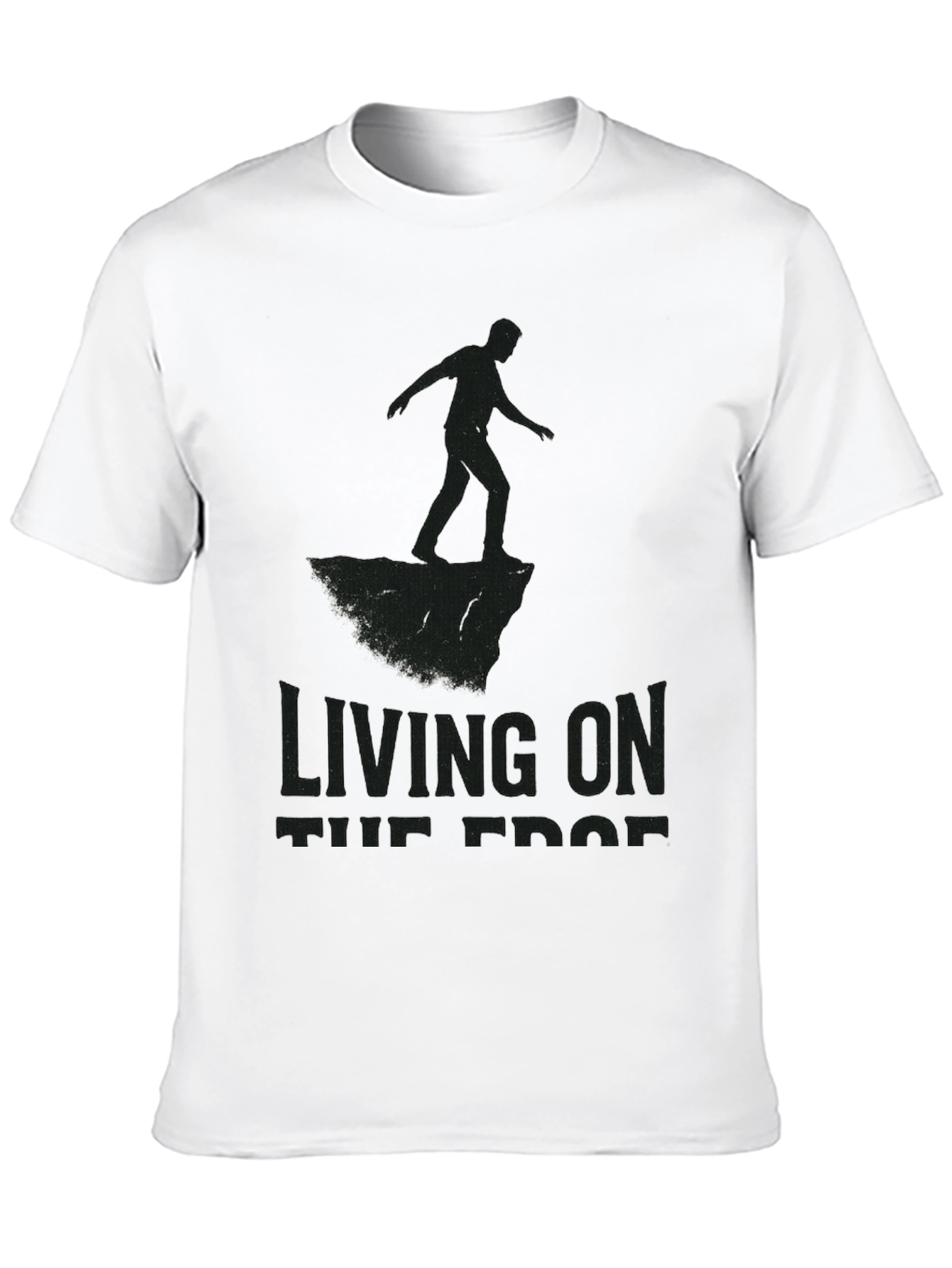 Living On The Edge Graphic Tee - Black