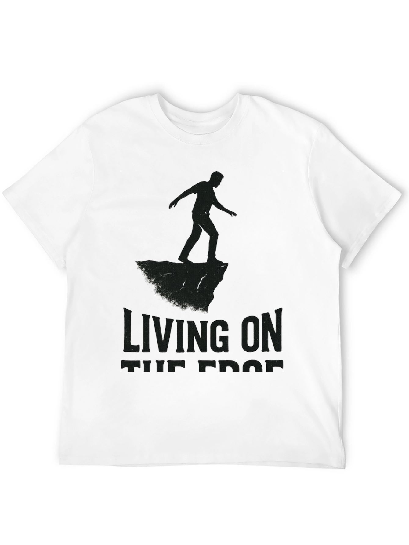 Living On The Edge Graphic Tee - Black