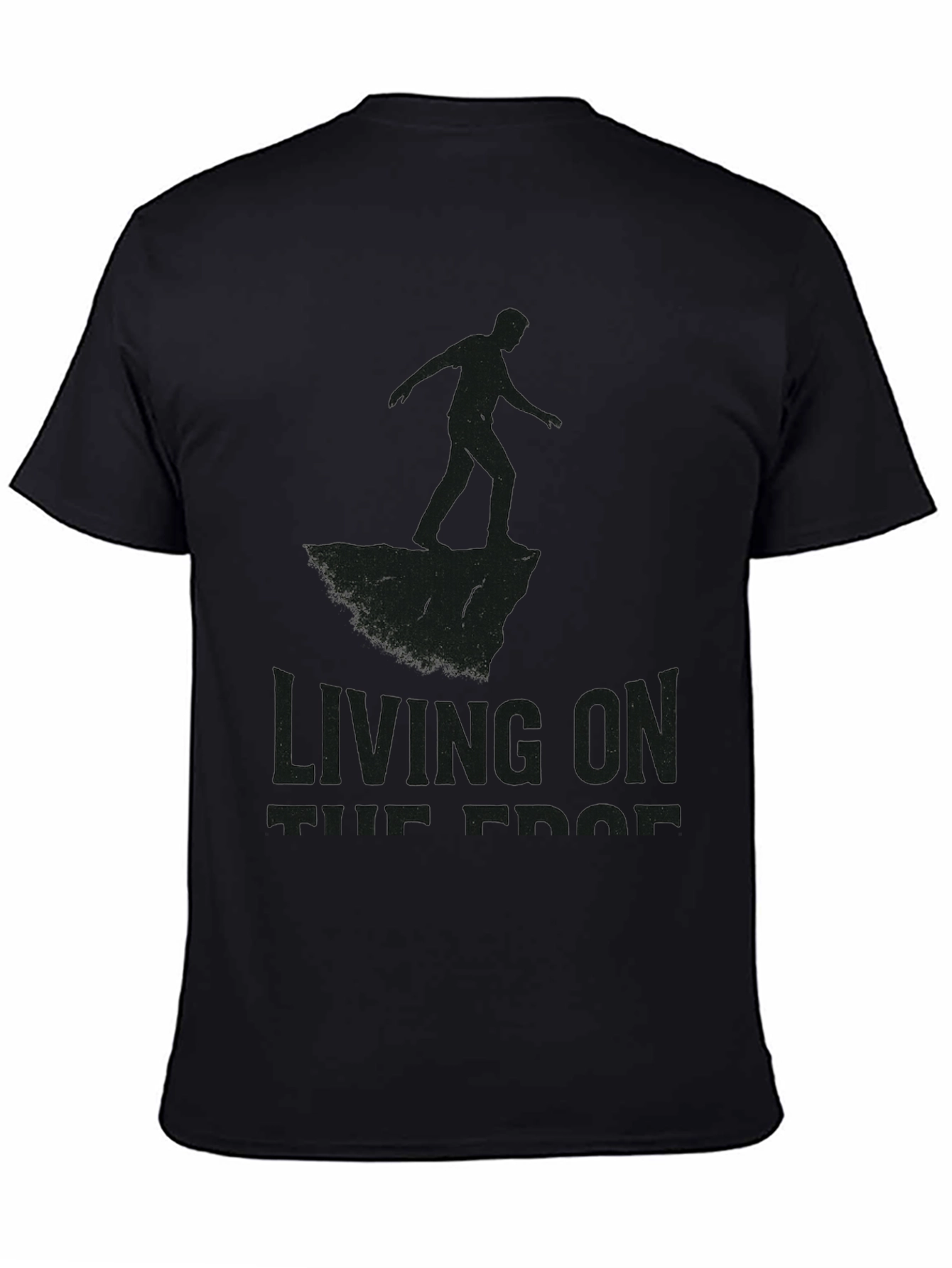 Living On The Edge Graphic Tee - Black