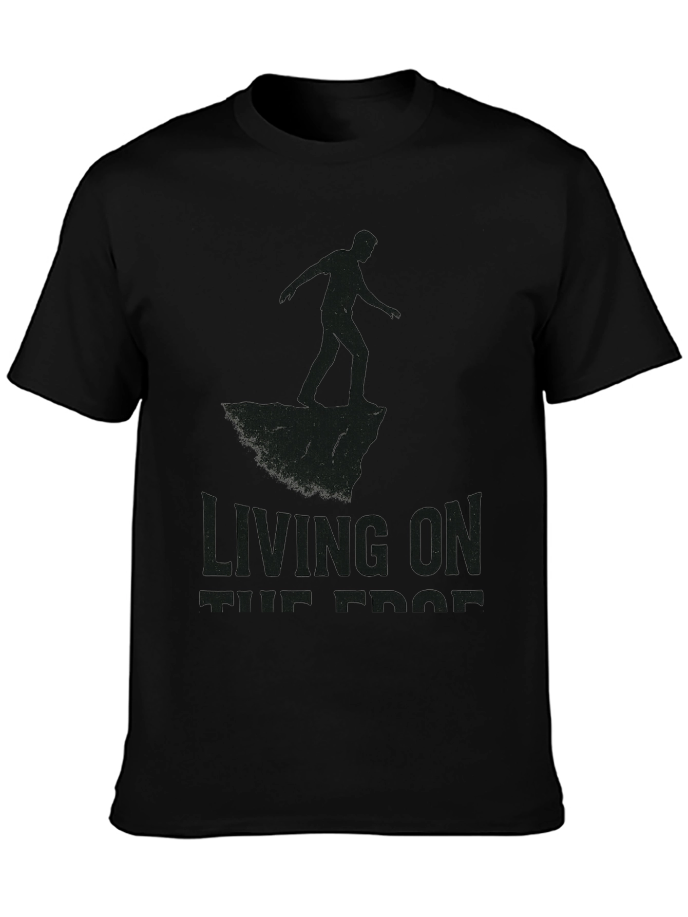 Living On The Edge Graphic Tee - Black
