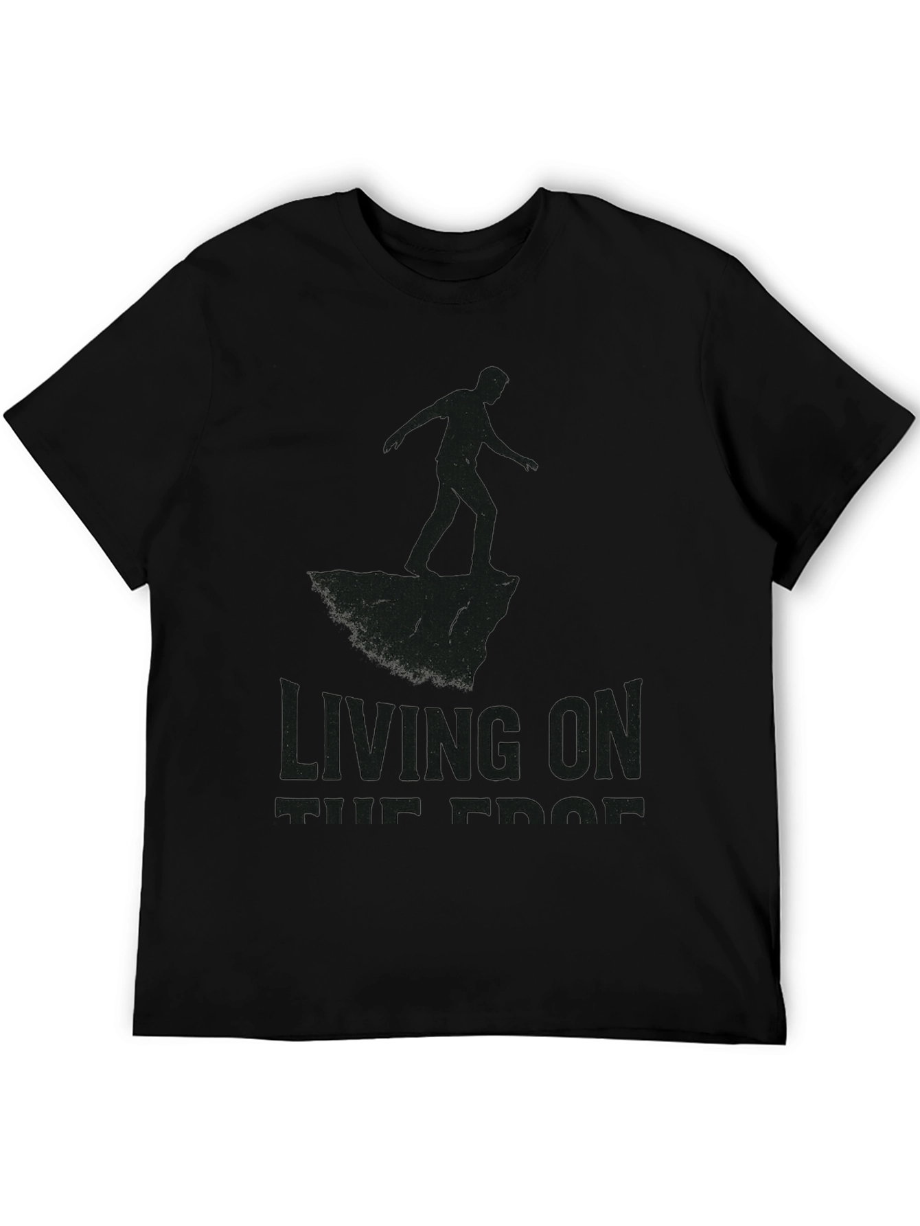 Living On The Edge Graphic Tee - Black