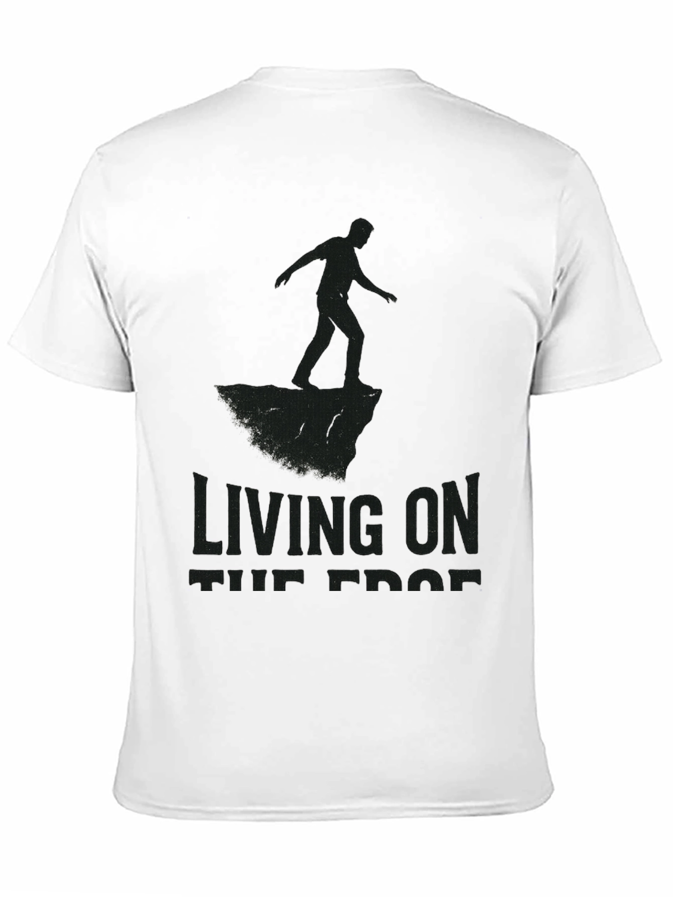 Living On The Edge Graphic Tee - Black