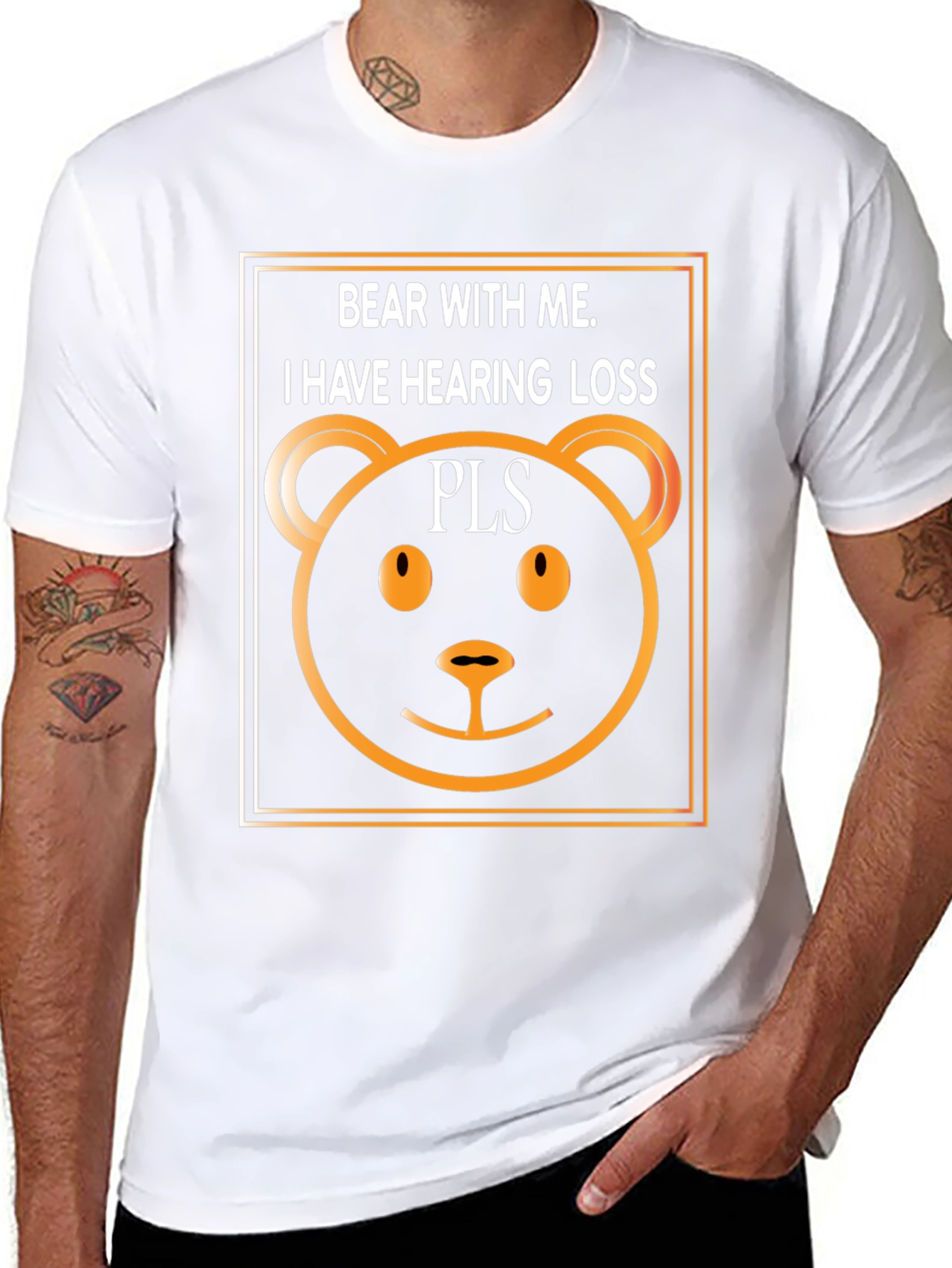 Bear With Me T-Shirt: Hearing Loss Awareness Tee