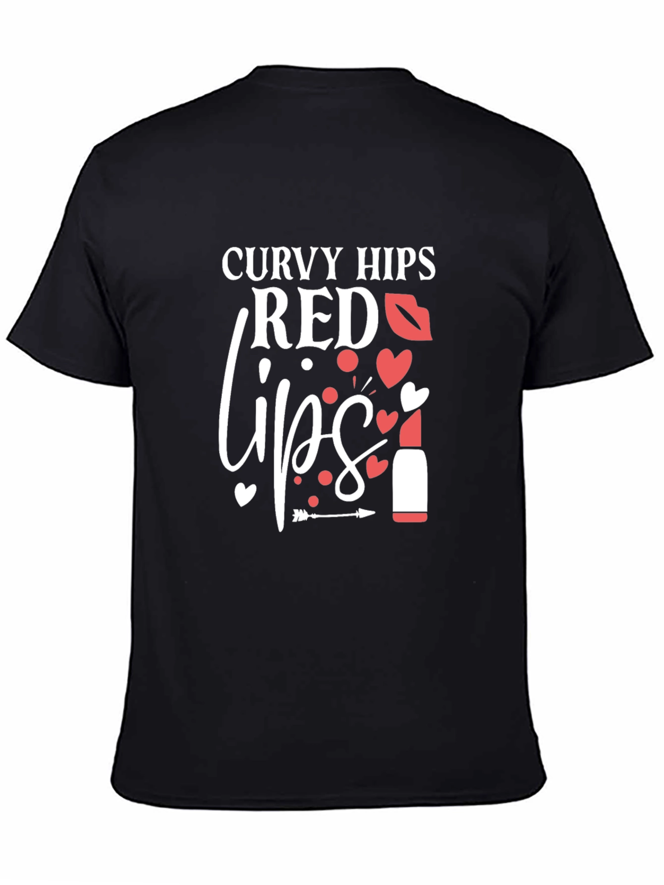 Curvy Hips Red Lips Graphic T-Shirt