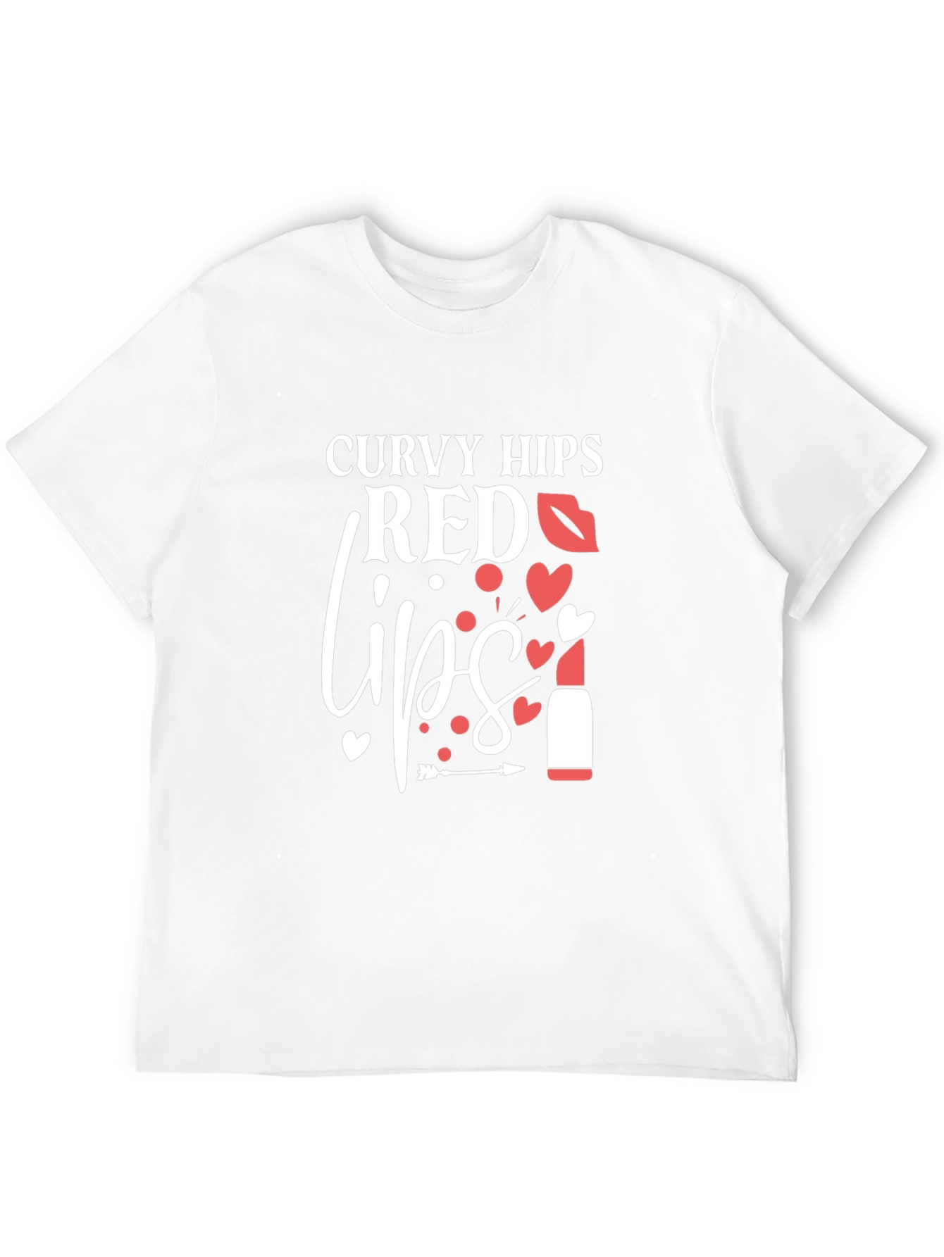 Curvy Hips Red Lips Graphic T-Shirt