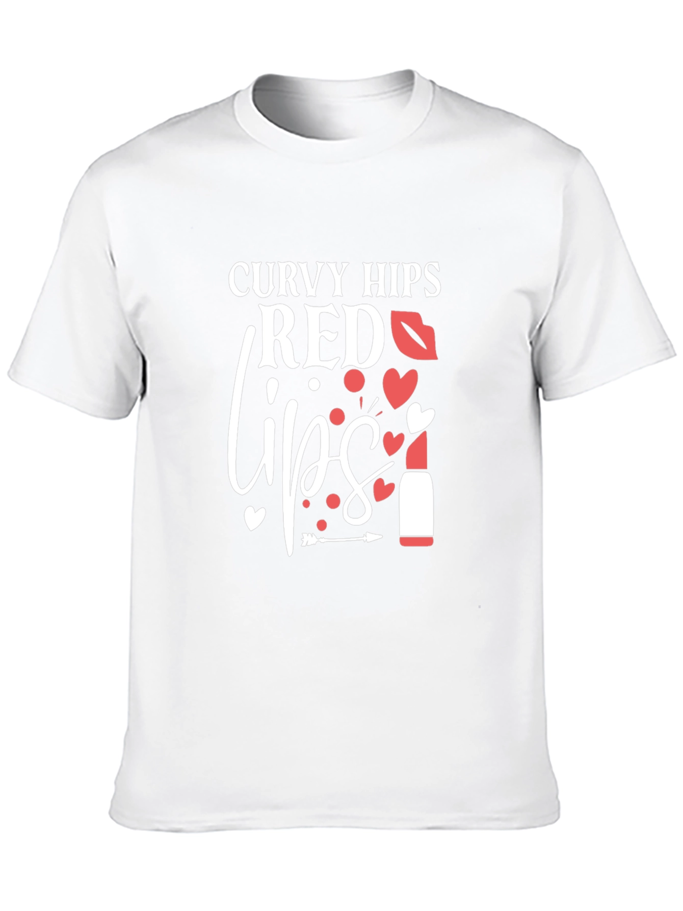 Curvy Hips Red Lips Graphic T-Shirt