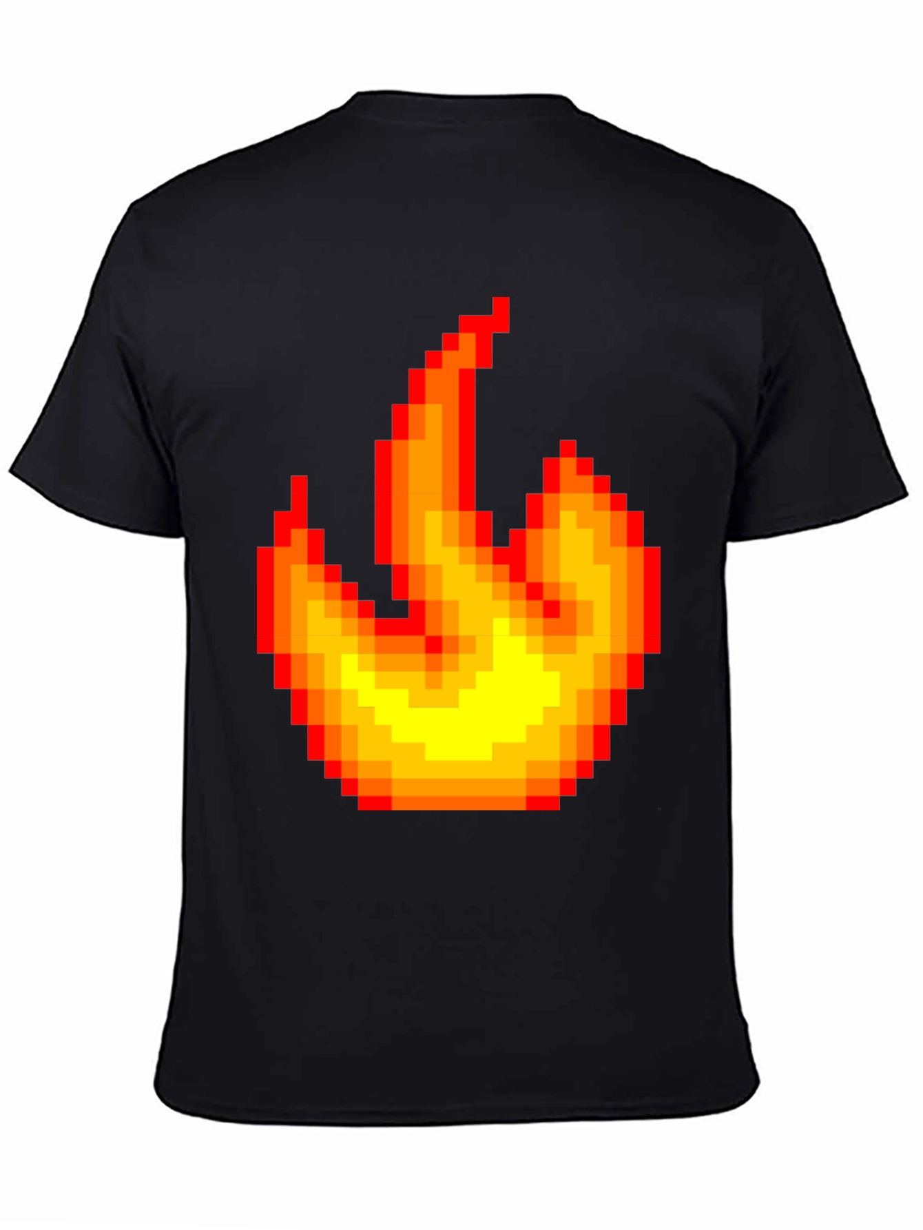 Pixel Fire Graphic Tee - Retro Gaming Style