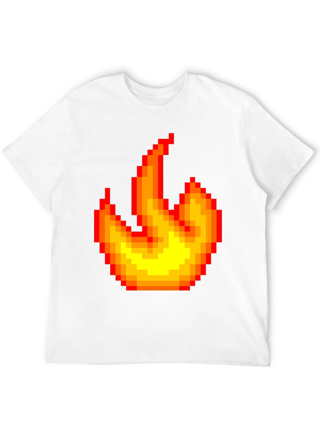 Pixel Fire Graphic Tee - Retro Gaming Style