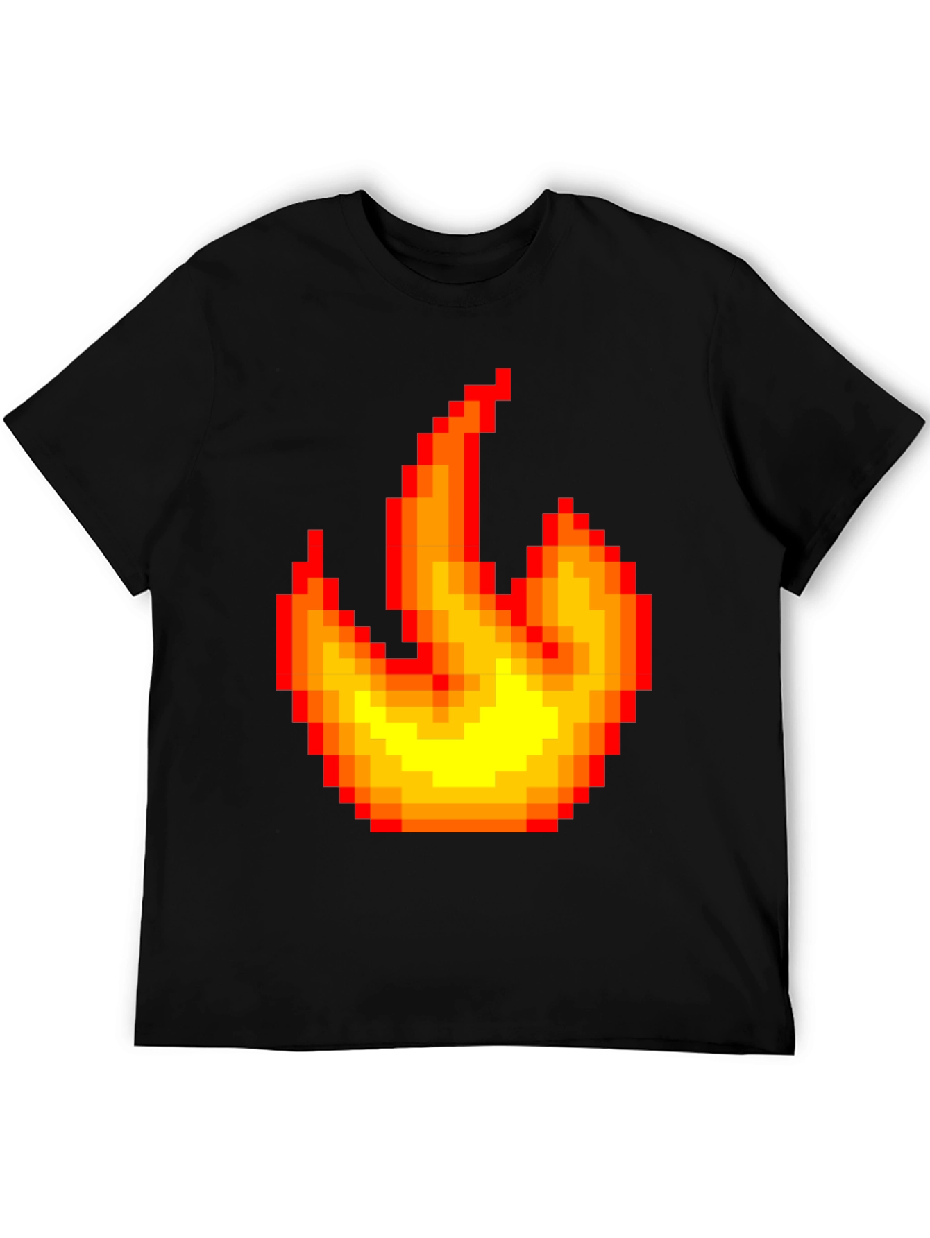 Pixel Fire Graphic Tee - Retro Gaming Style