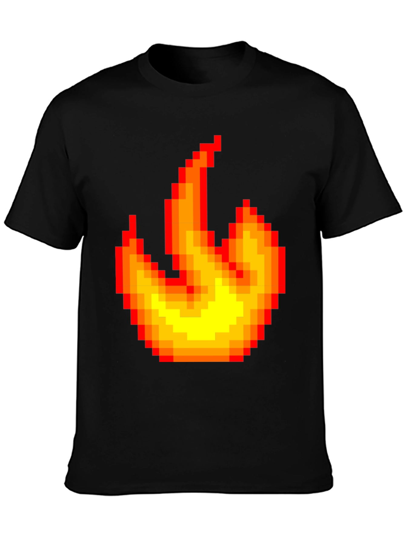 Pixel Fire Graphic Tee - Retro Gaming Style