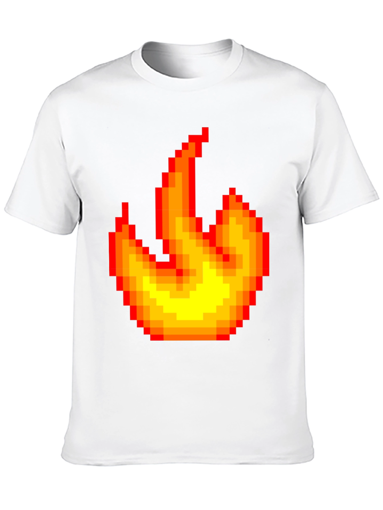 Pixel Fire Graphic Tee - Retro Gaming Style