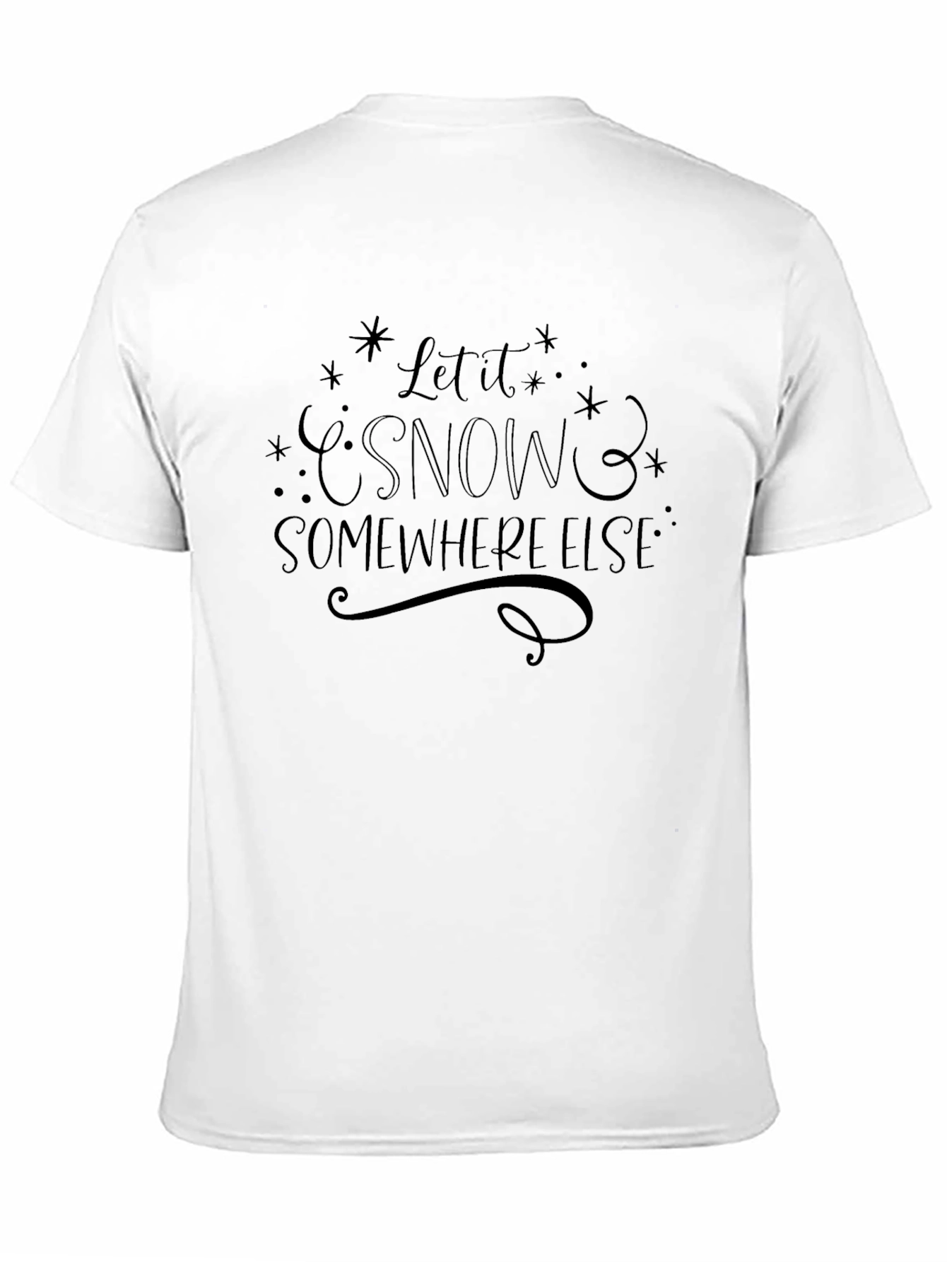 Let It Snow Black Graphic Tee