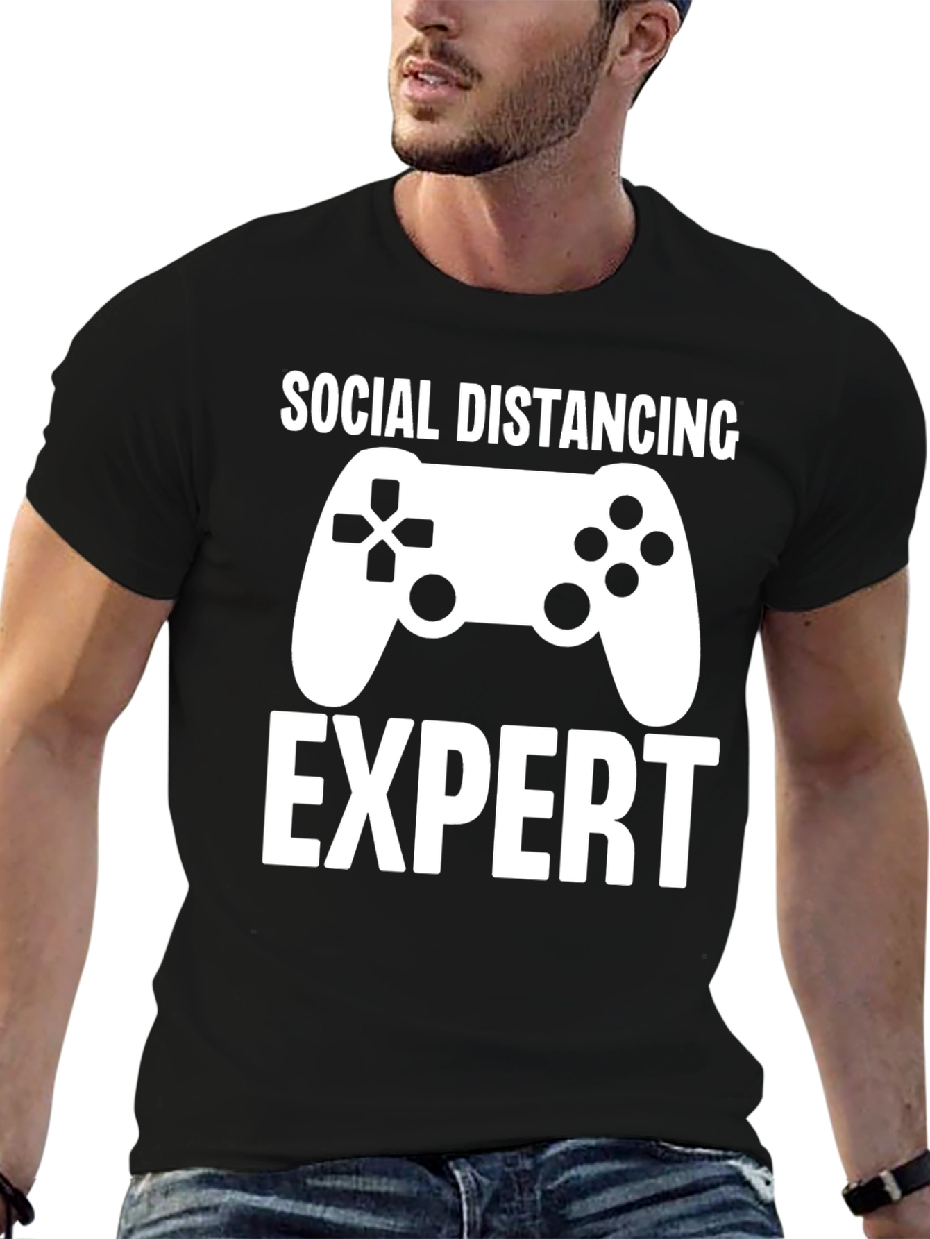 Social Distancing Expert Gamer T-Shirt