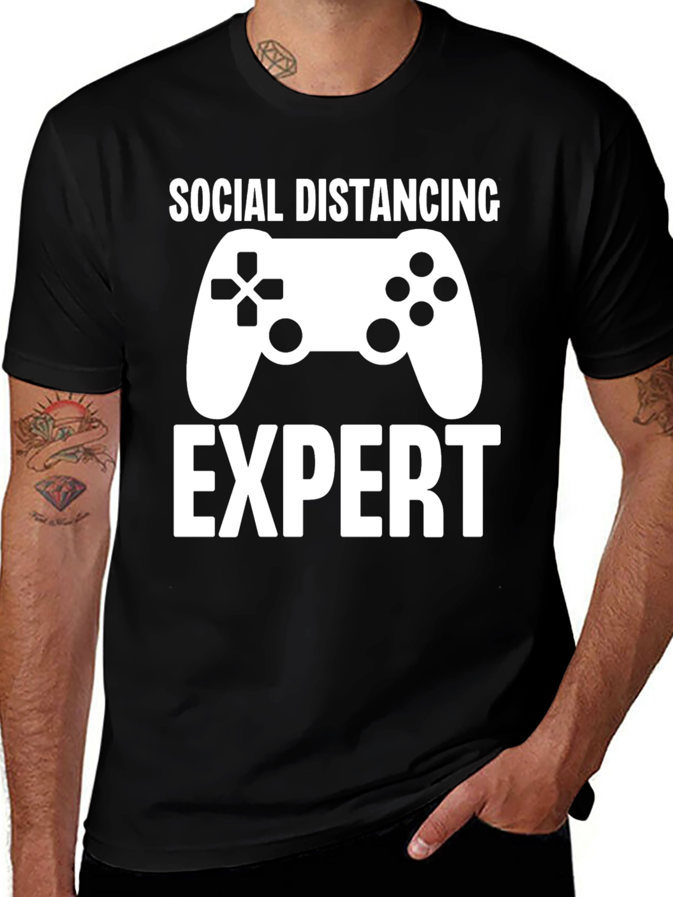 Social Distancing Expert Gamer T-Shirt
