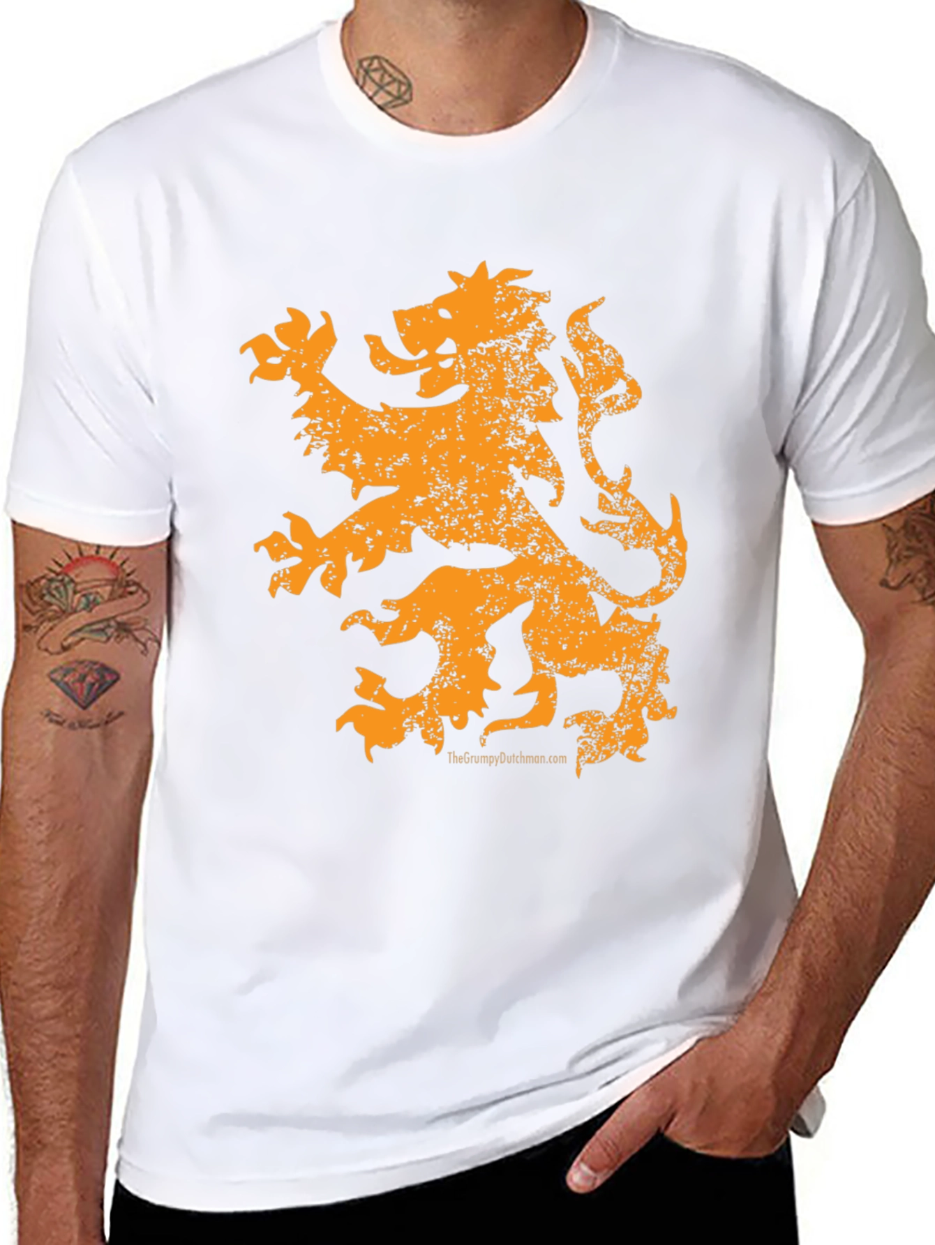 Orange Lion Graphic Tee