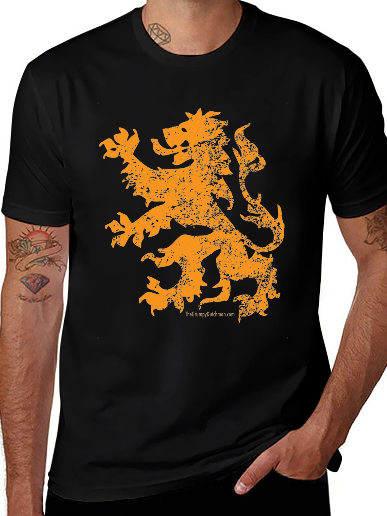 Orange Lion Graphic Tee