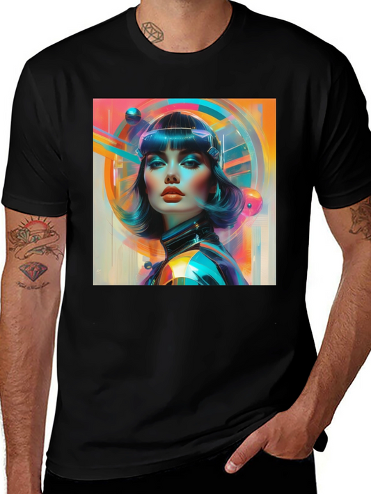 Retro Sci-Fi Woman Graphic T-Shirt