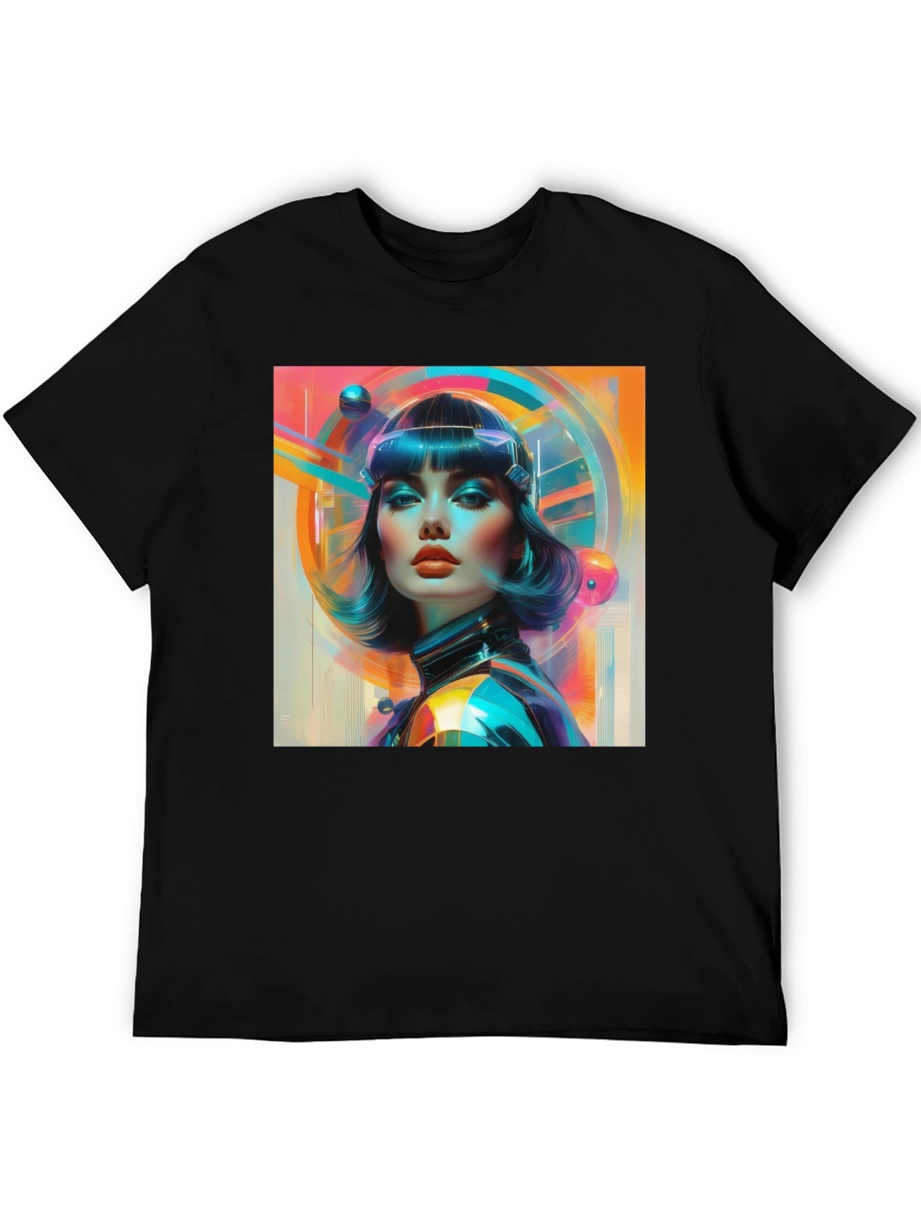 Retro Sci-Fi Woman Graphic T-Shirt
