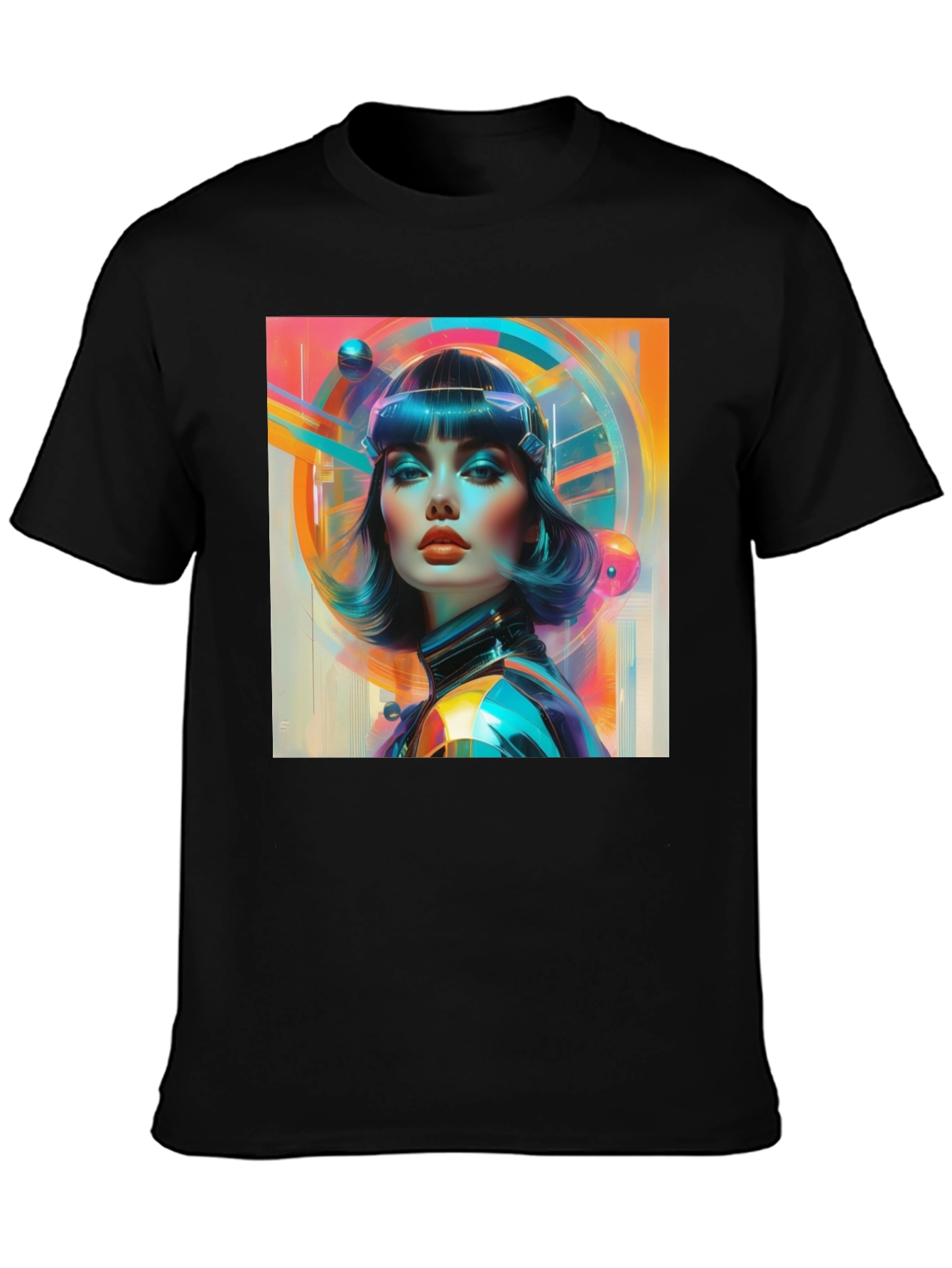 Retro Sci-Fi Woman Graphic T-Shirt