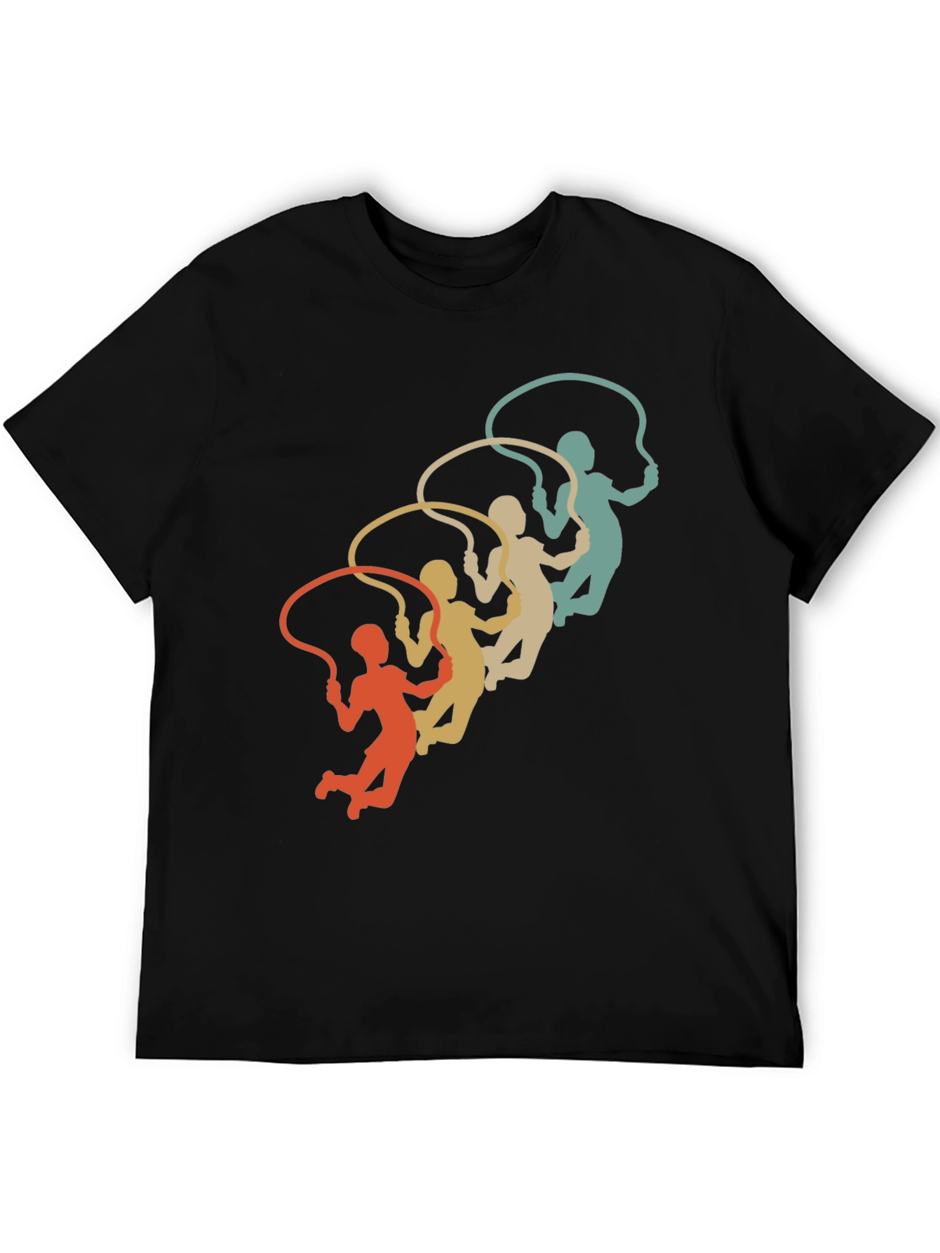 Retro Jumping Rope Silhouette Graphic Tee