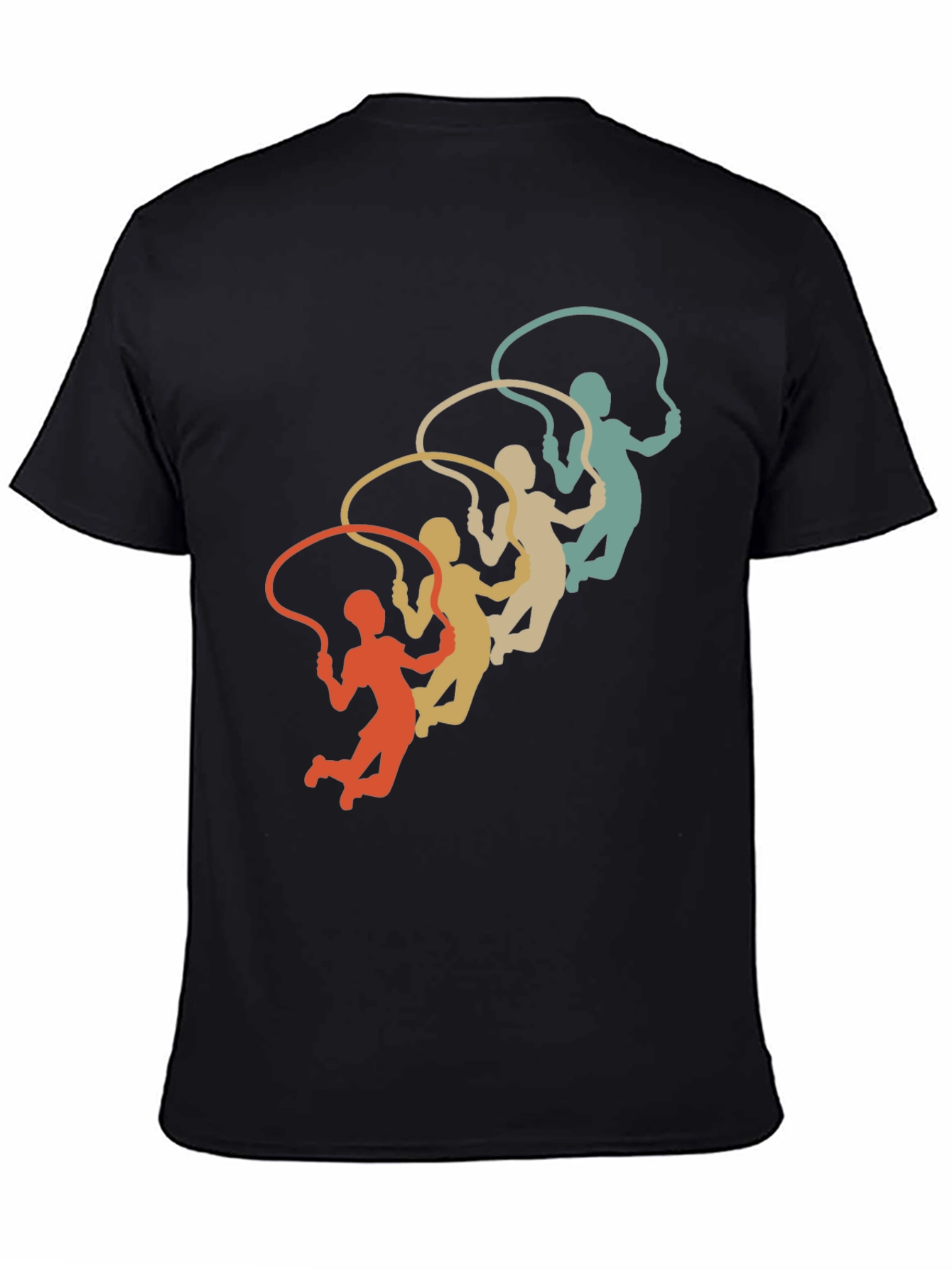 Retro Jumping Rope Silhouette Graphic Tee
