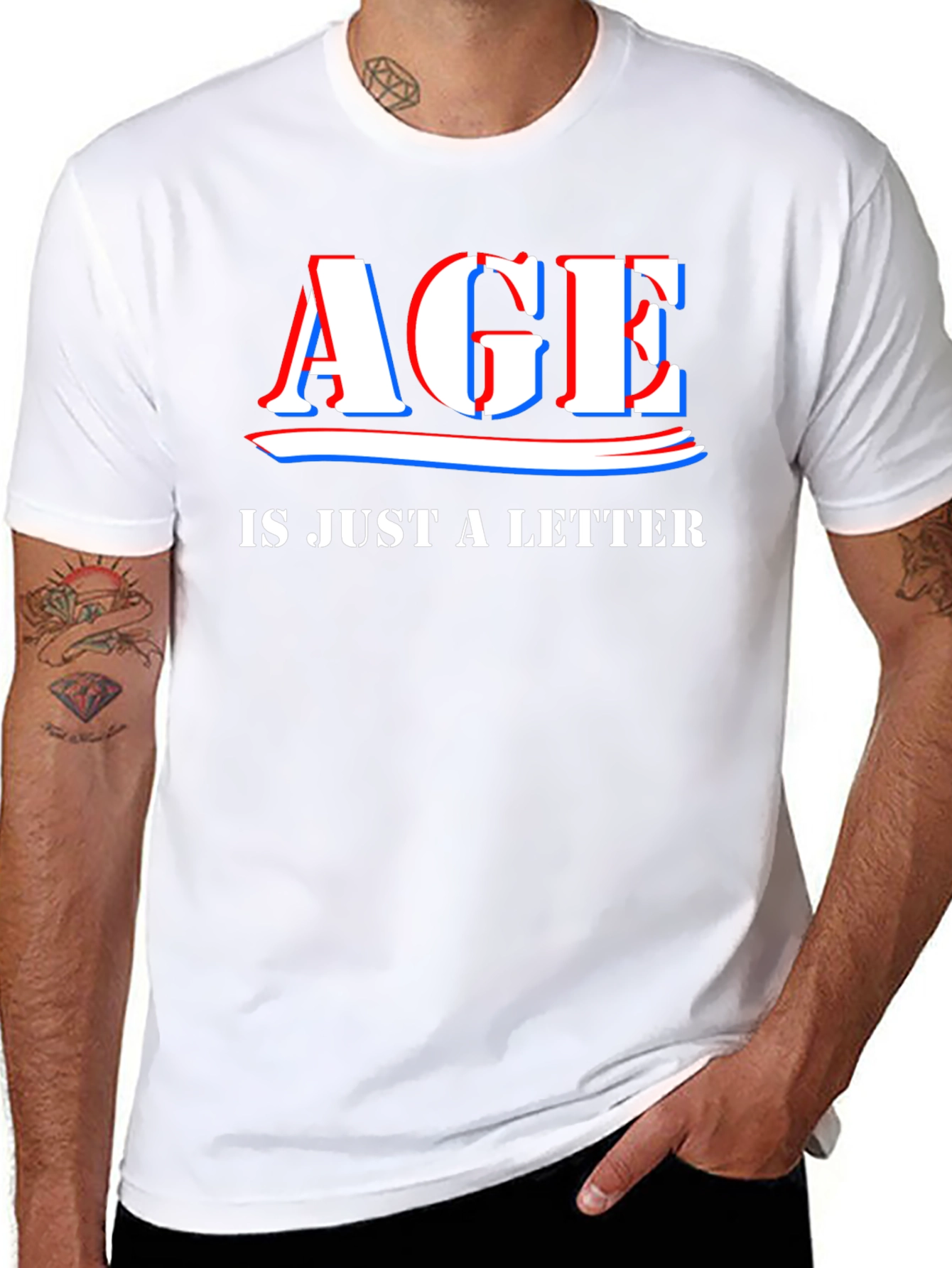 Age is Just a Letter Black T-Shirt