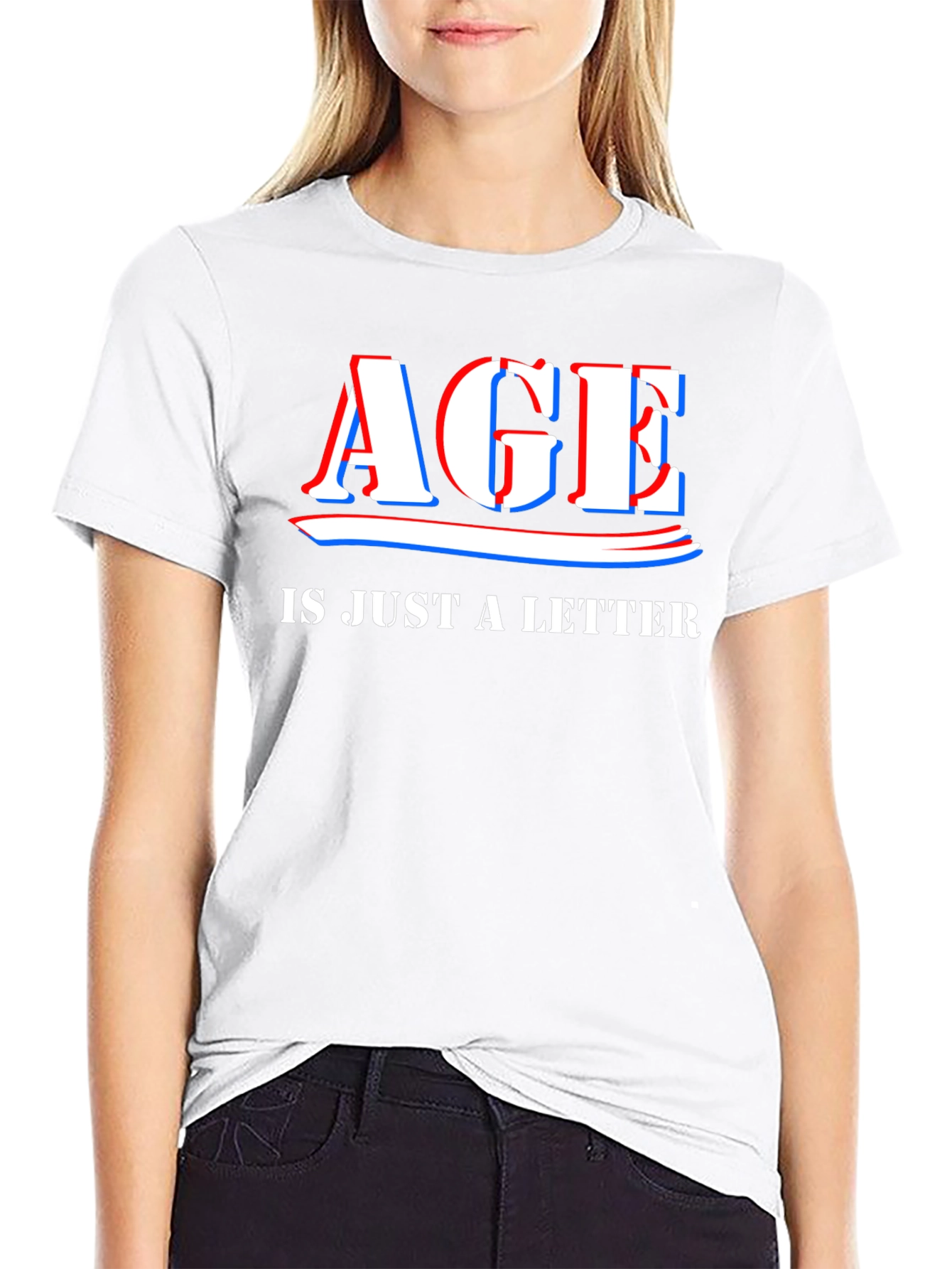 Age is Just a Letter Black T-Shirt
