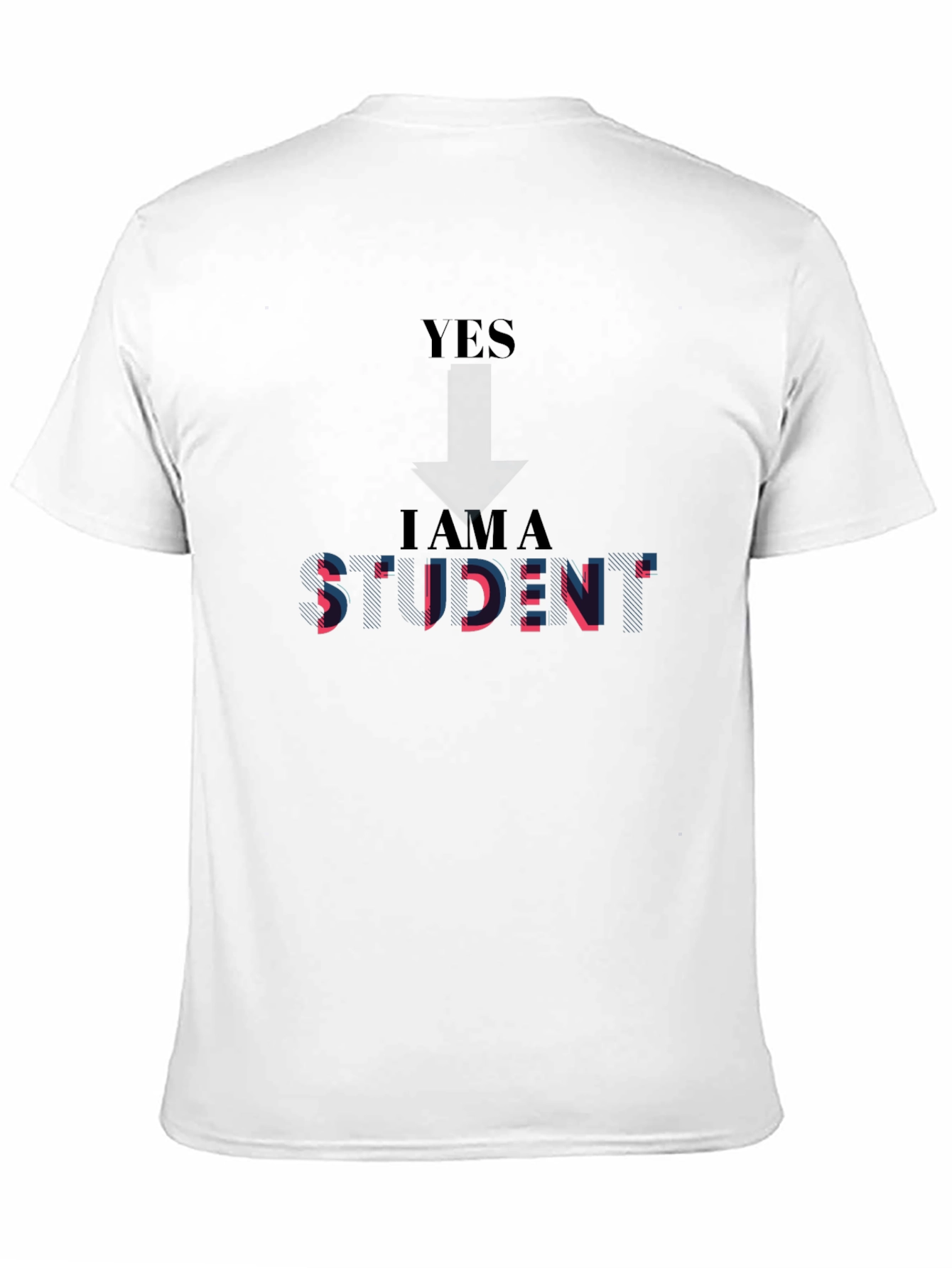 I AM A STUDENT Black Graphic T-Shirt