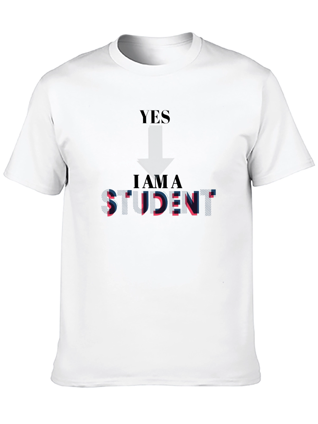 I AM A STUDENT Black Graphic T-Shirt