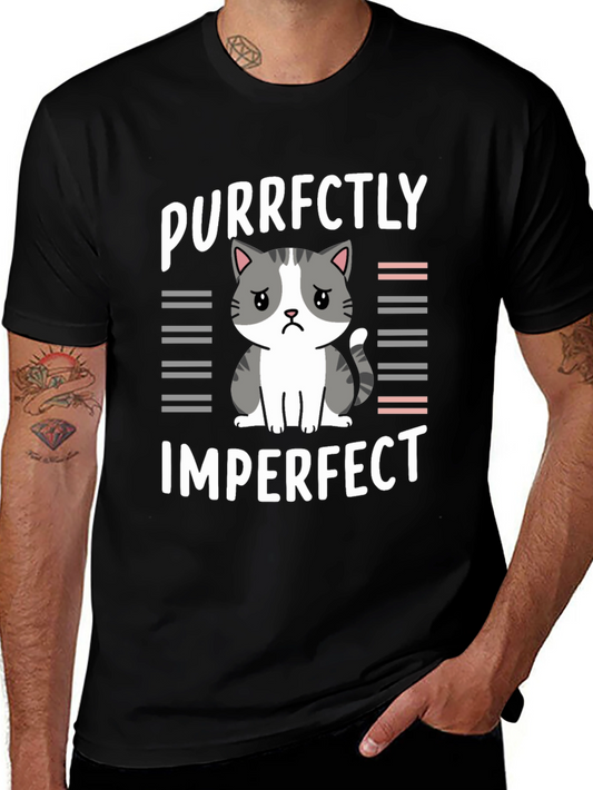 Purrfectly Imperfect Cat Graphic Tee