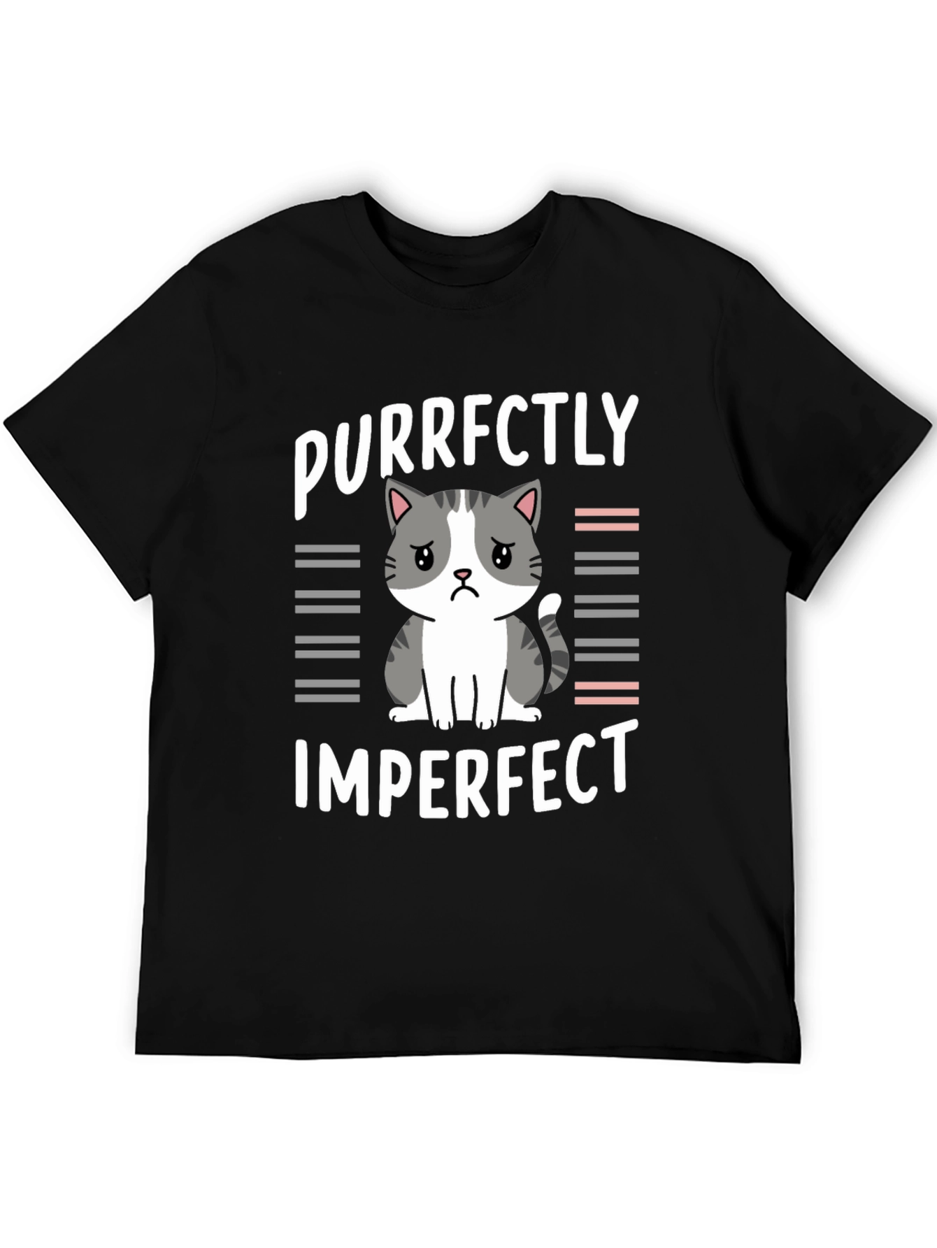 Purrfectly Imperfect Cat Graphic Tee