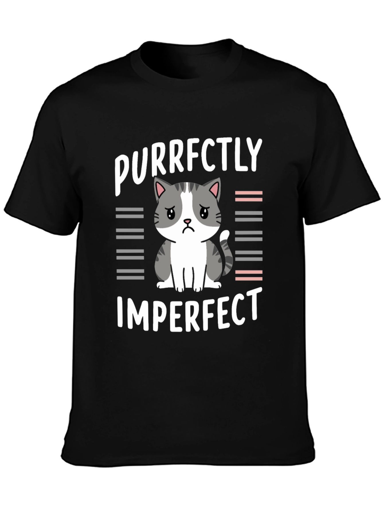 Purrfectly Imperfect Cat Graphic Tee