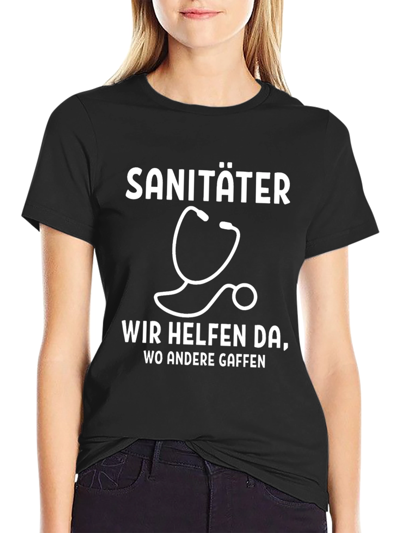 Sanitäter T-Shirt - We Help Where Others Stare