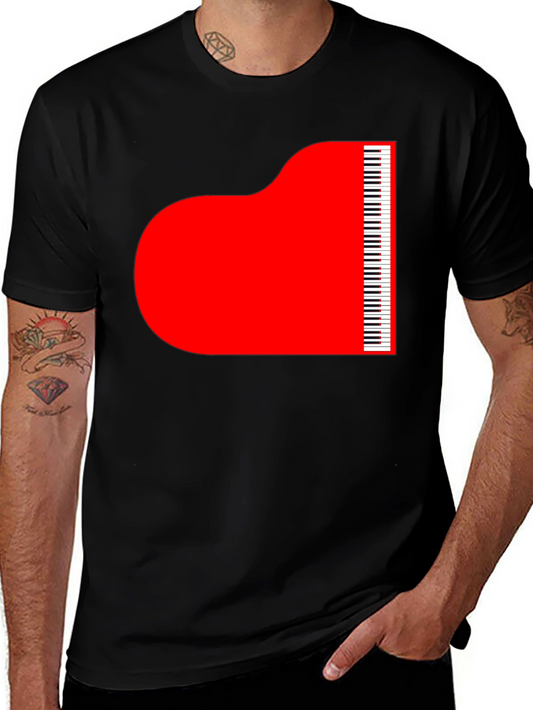 Grand Piano Graphic Tee - Stylish Music Lover T-Shirt