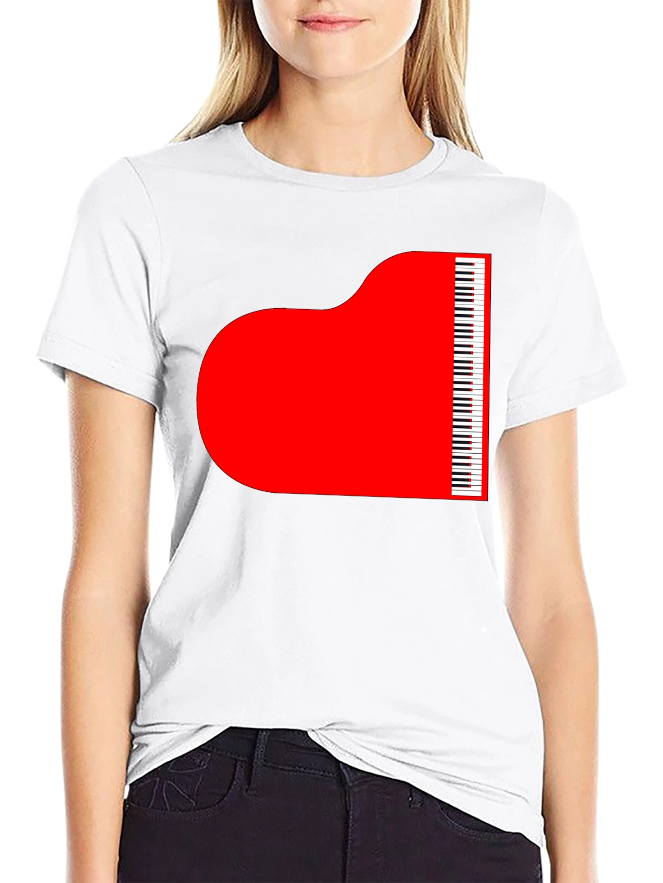 Grand Piano Graphic Tee - Stylish Music Lover T-Shirt