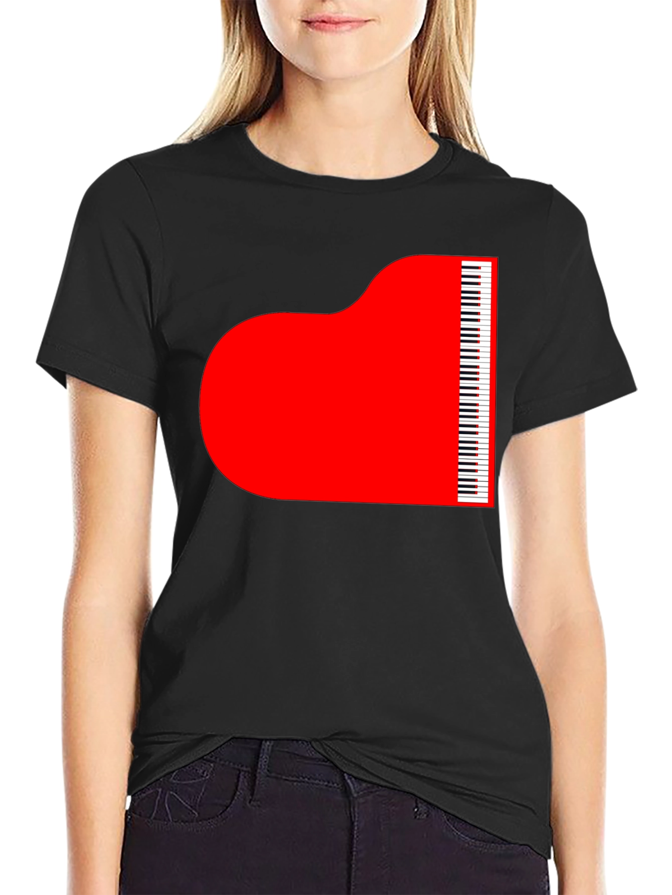 Grand Piano Graphic Tee - Stylish Music Lover T-Shirt