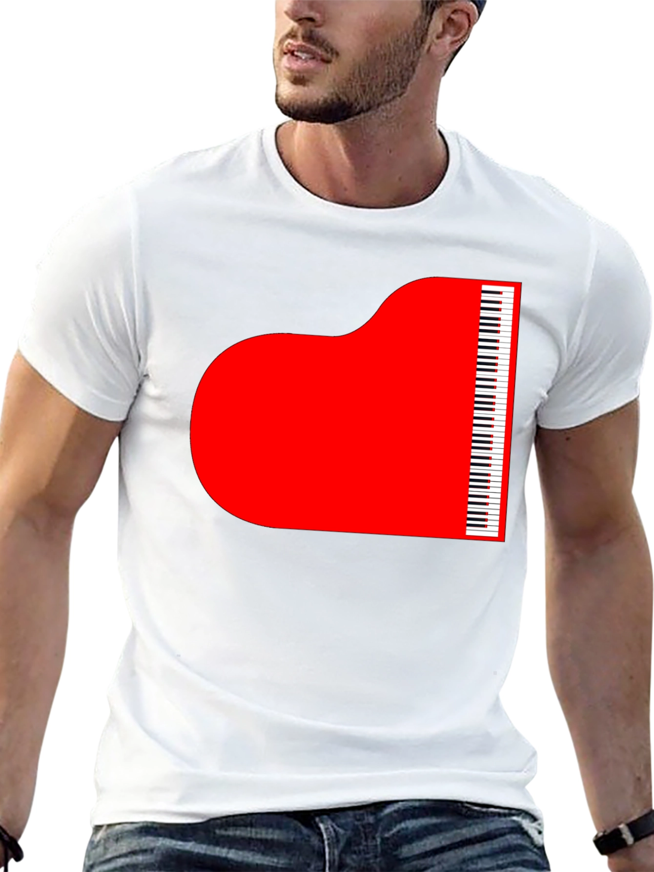 Grand Piano Graphic Tee - Stylish Music Lover T-Shirt