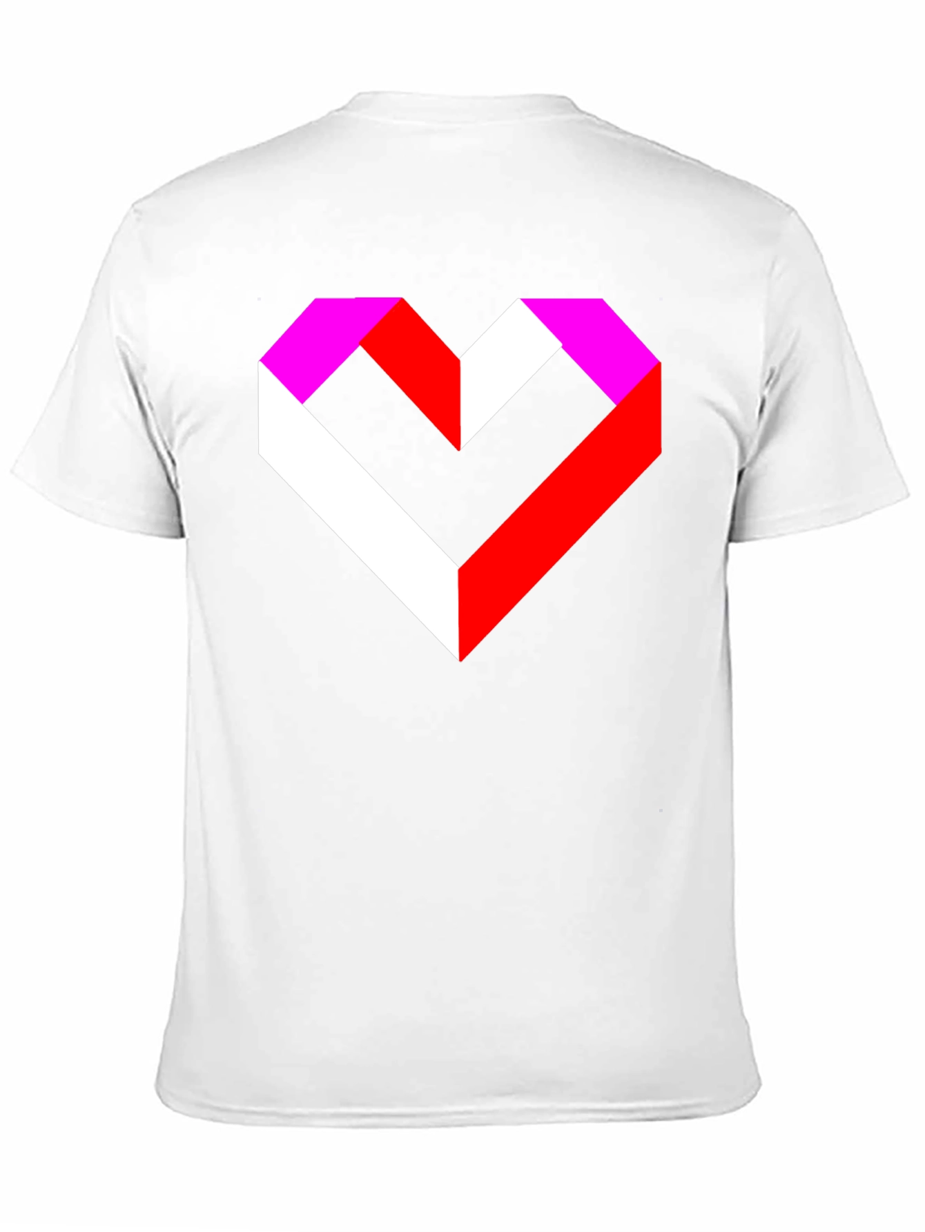 Geometric Heart Graphic Tee - Modern Style