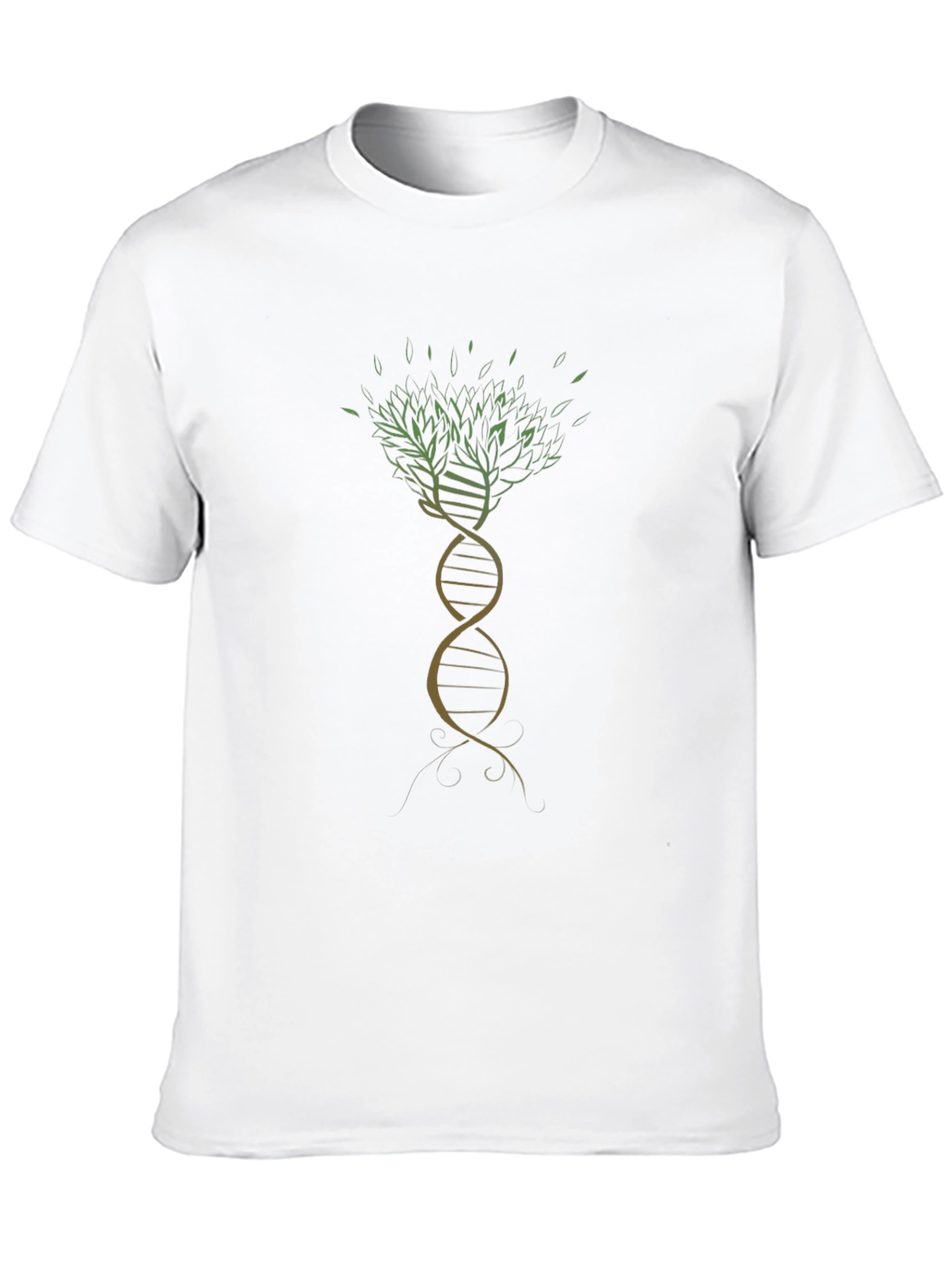 DNA Tree Graphic Tee - Black Cotton T-Shirt