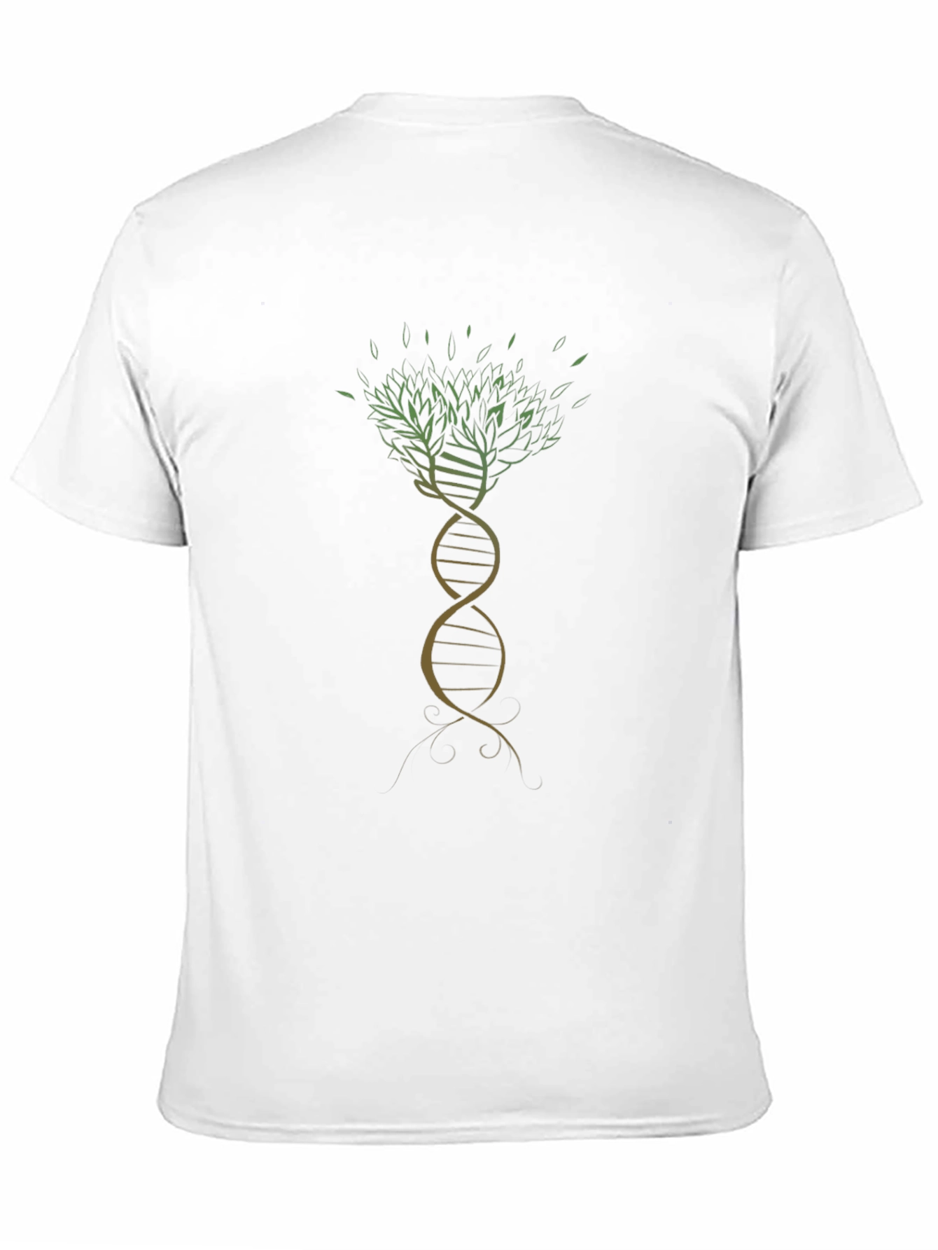 DNA Tree Graphic Tee - Black Cotton T-Shirt