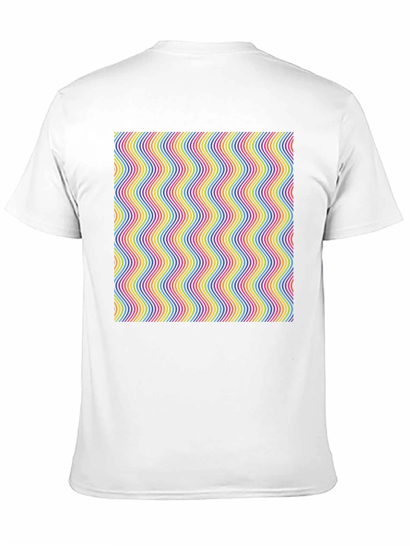 Retro Wave Pattern T-Shirt - Black
