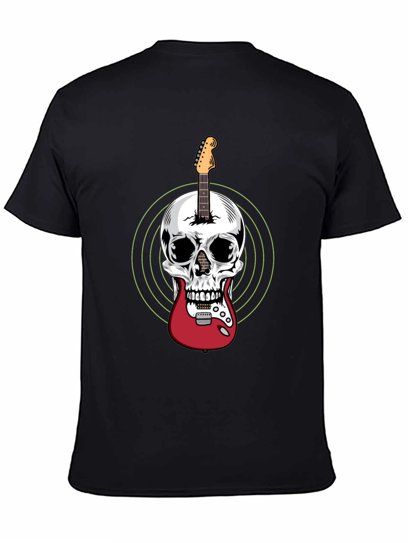 Skull Guitar T-Shirt - Rock Music Tee