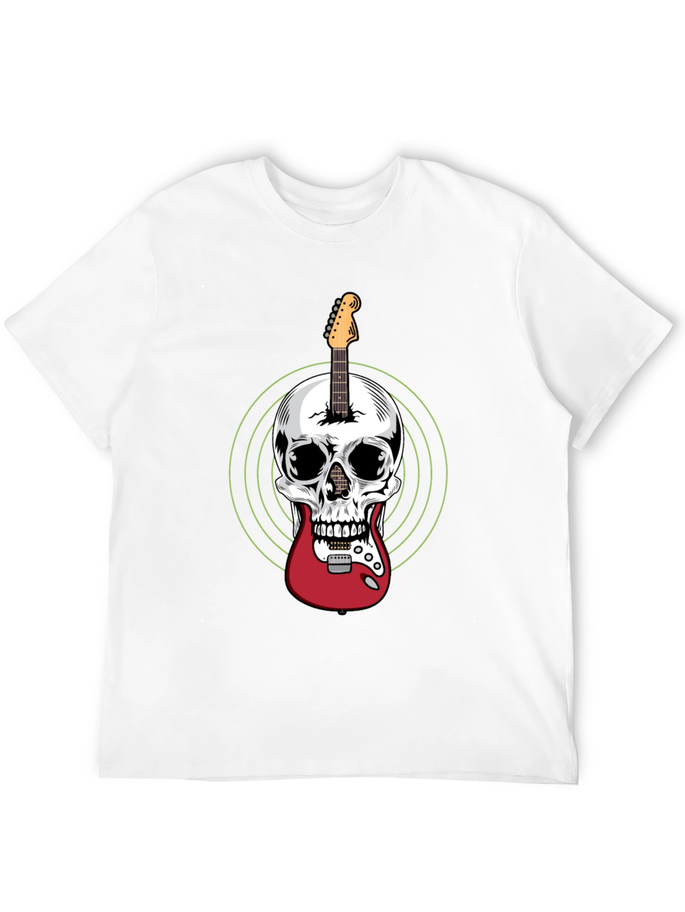 Skull Guitar T-Shirt - Rock Music Tee