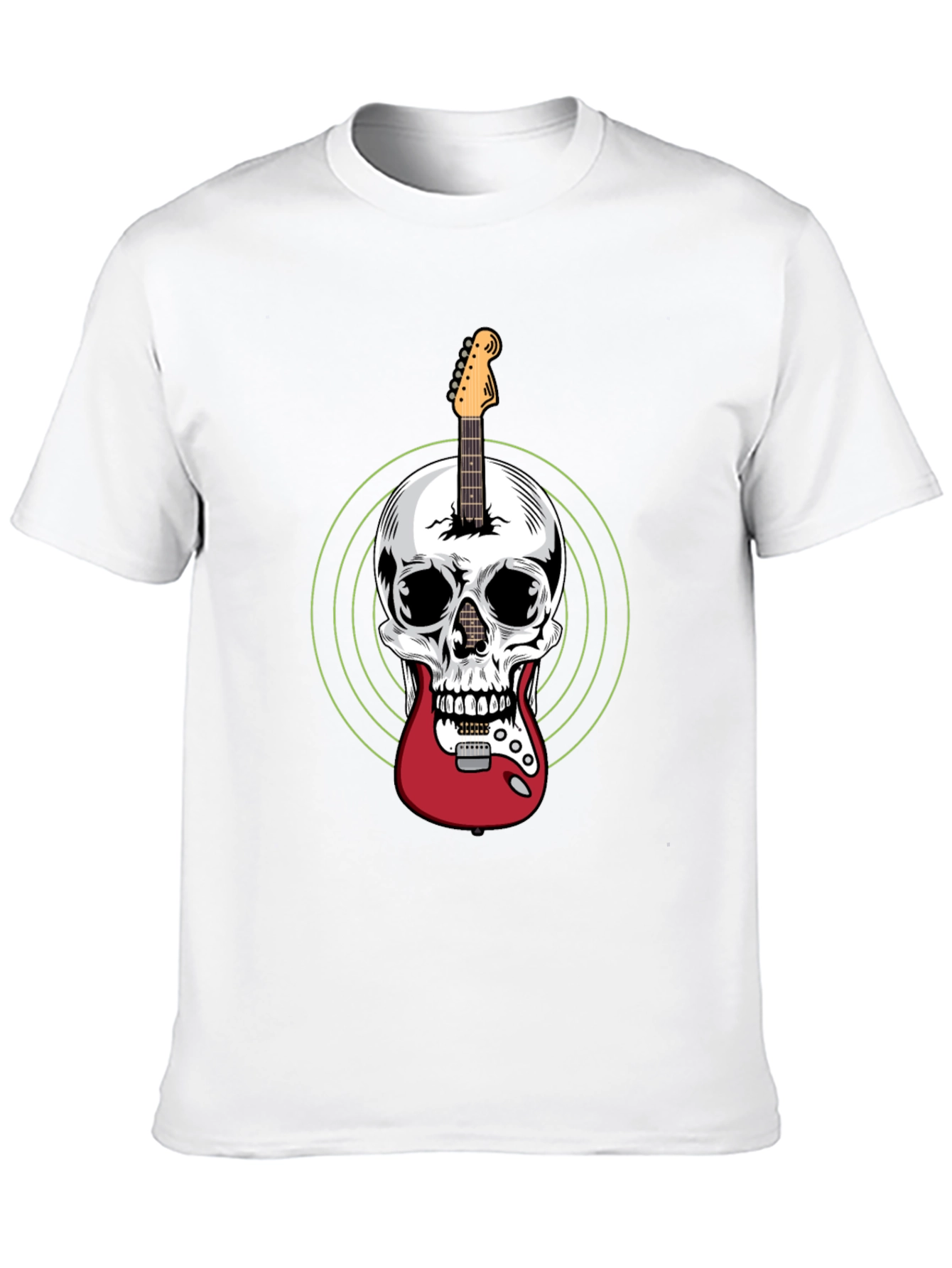 Skull Guitar T-Shirt - Rock Music Tee